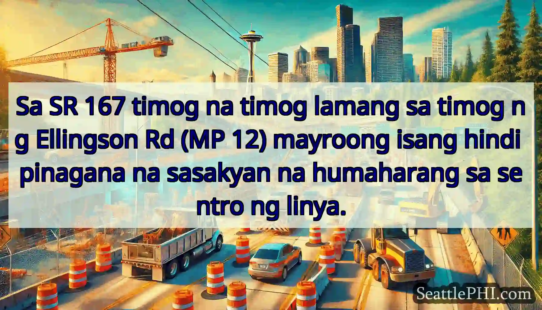 Sa SR 167 timog na timog lamang sa timog ng