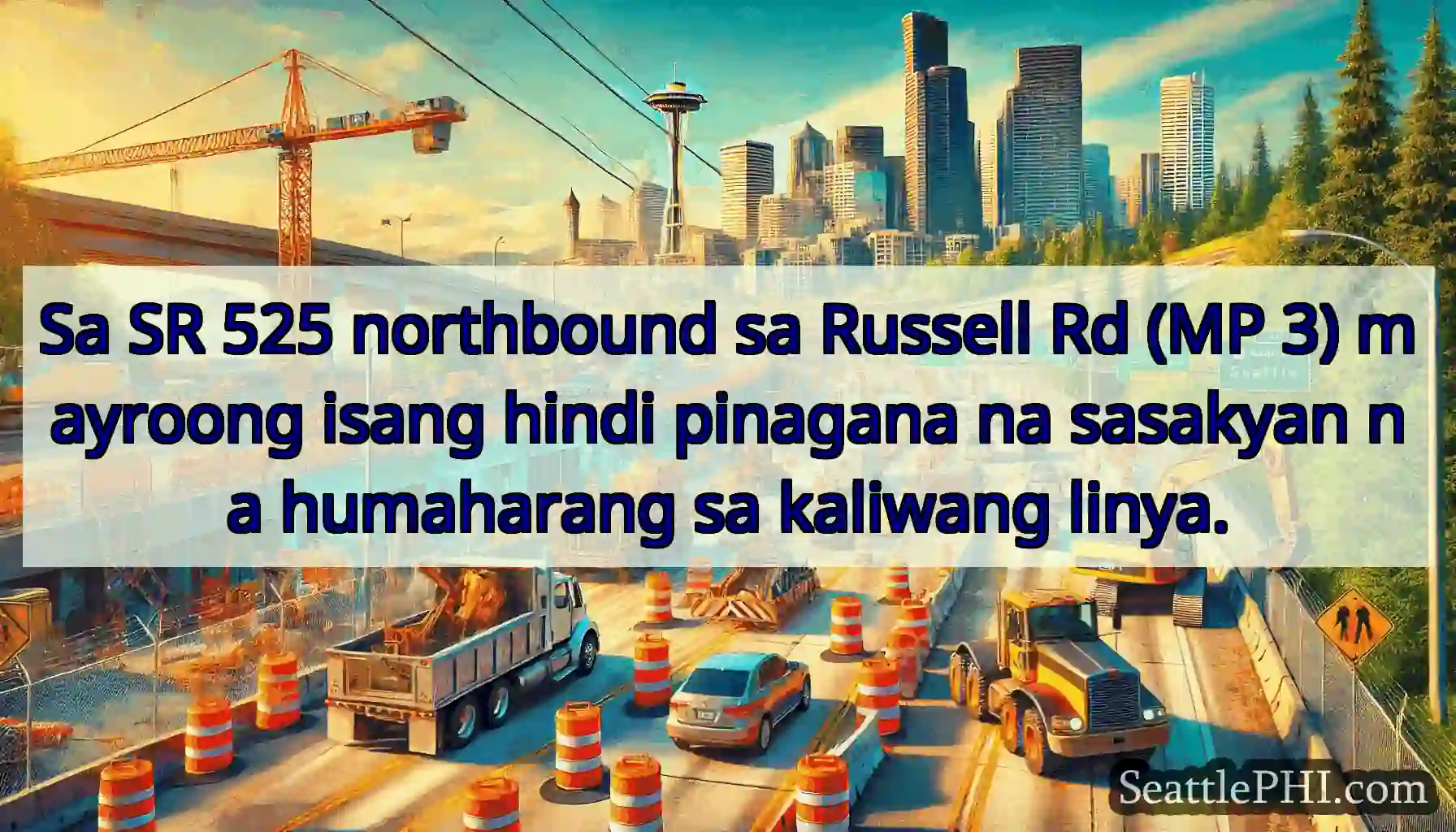 Sa SR 525 northbound sa Russell Rd (MP 3)