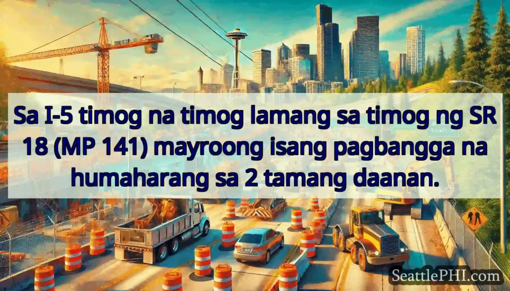 Sa I-5 timog na timog lamang sa timog ng SR 18