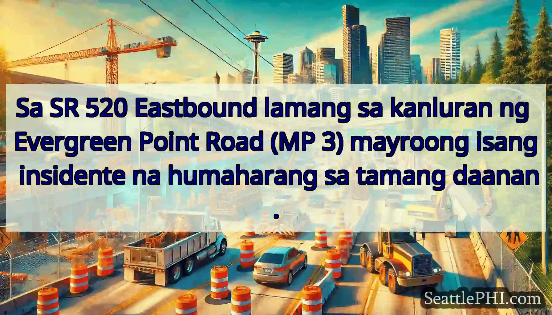 Sa SR 520 Eastbound lamang sa kanluran ng
