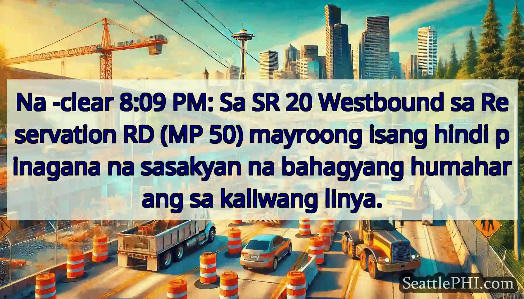 Na -clear 8:09 PM: Sa SR 20 Westbound sa