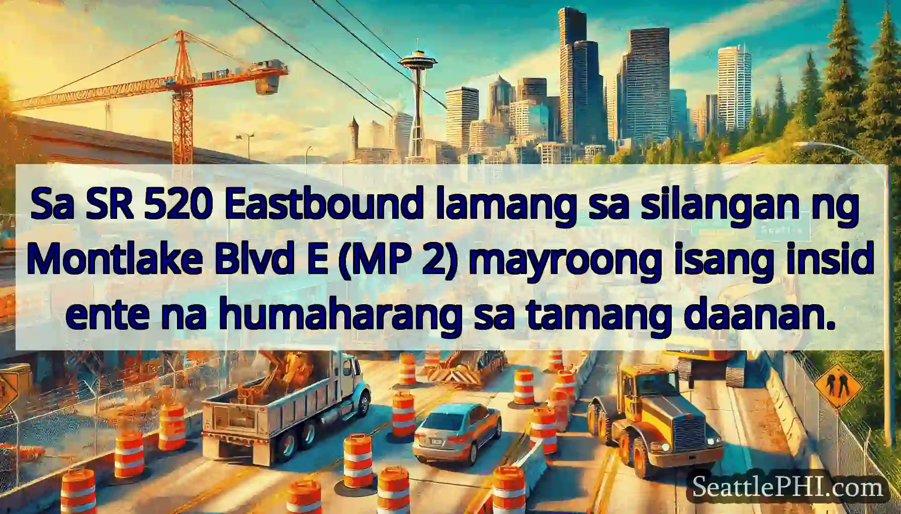 Sa SR 520 Eastbound lamang sa silangan ng