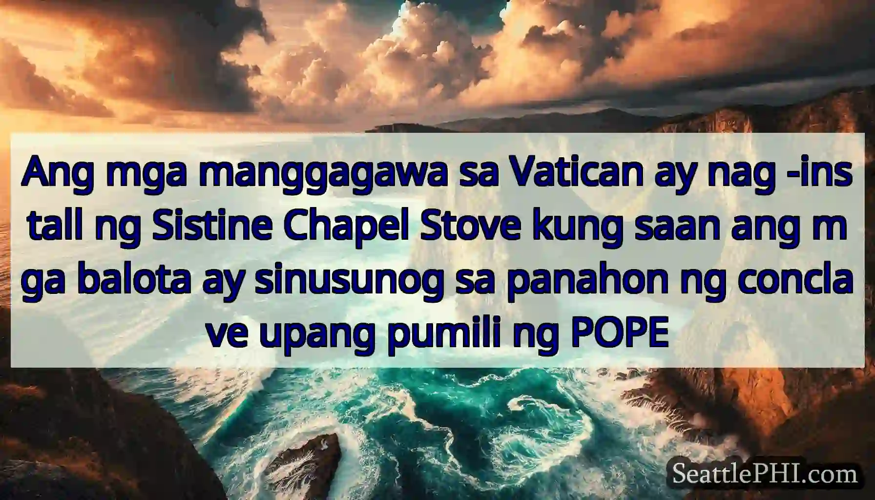 Ang mga manggagawa sa Vatican ay nag -install ng