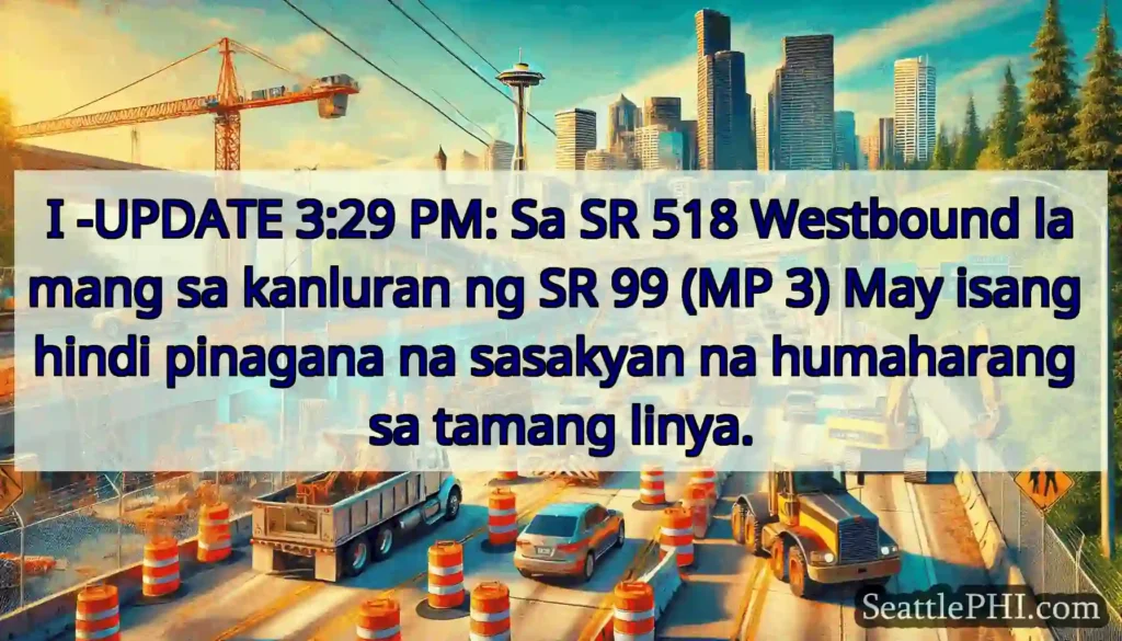 I -UPDATE 3:29 PM: Sa SR 518 Westbound lamang sa