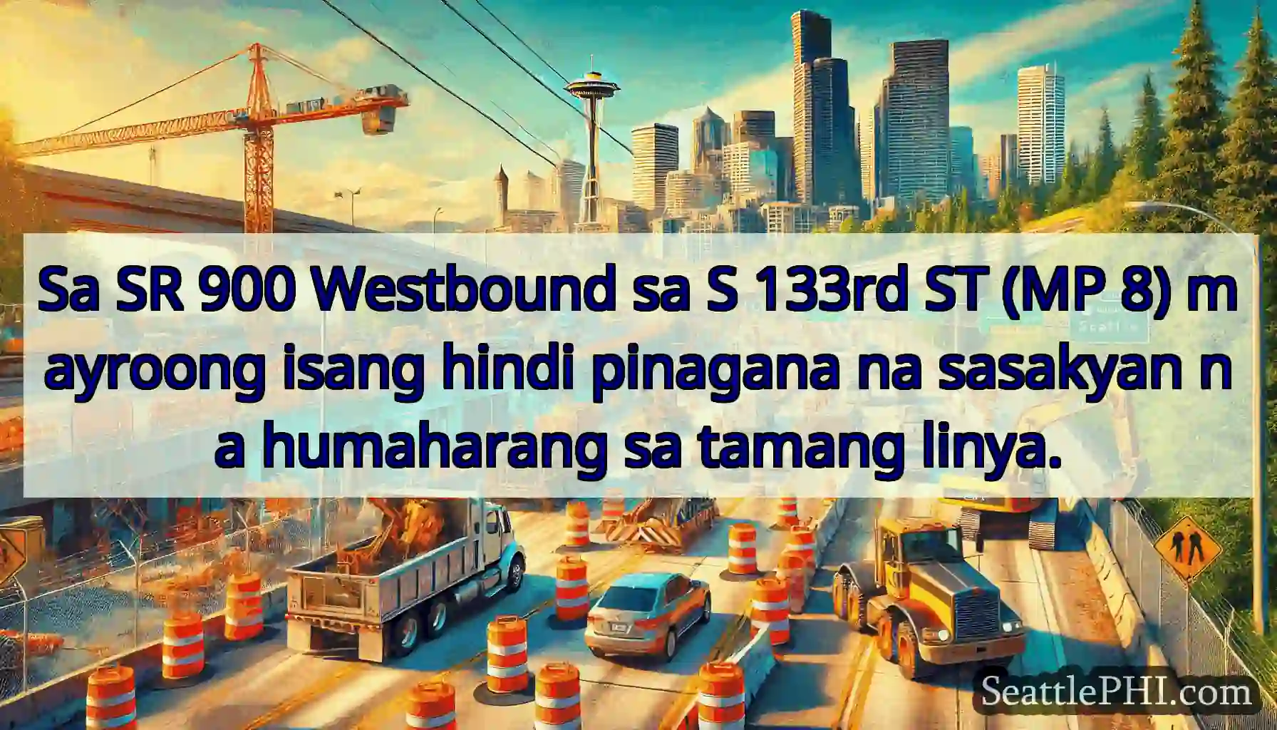 Sa SR 900 Westbound sa S 133rd ST (MP 8) mayroong
