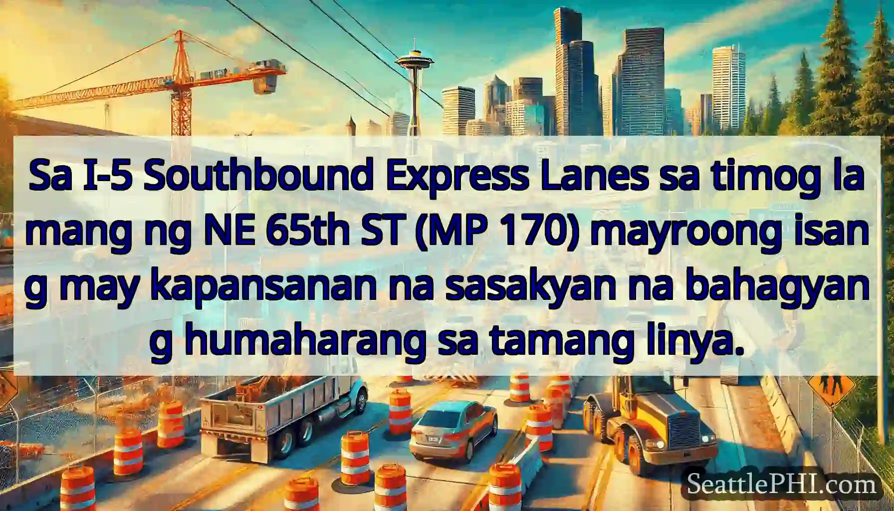 Sa I-5 Southbound Express Lanes sa timog lamang