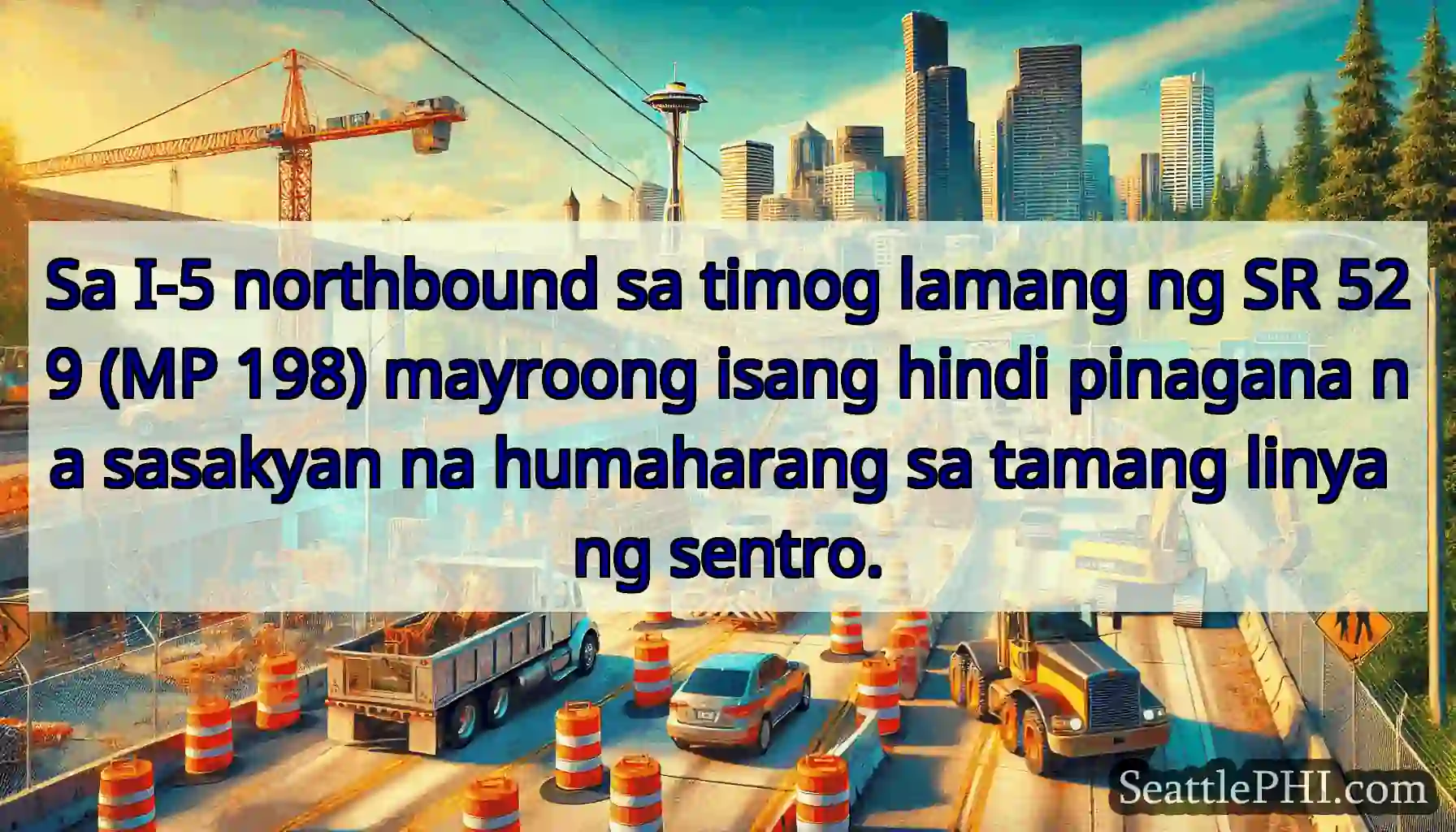 Sa I-5 northbound sa timog lamang ng SR 529 (MP