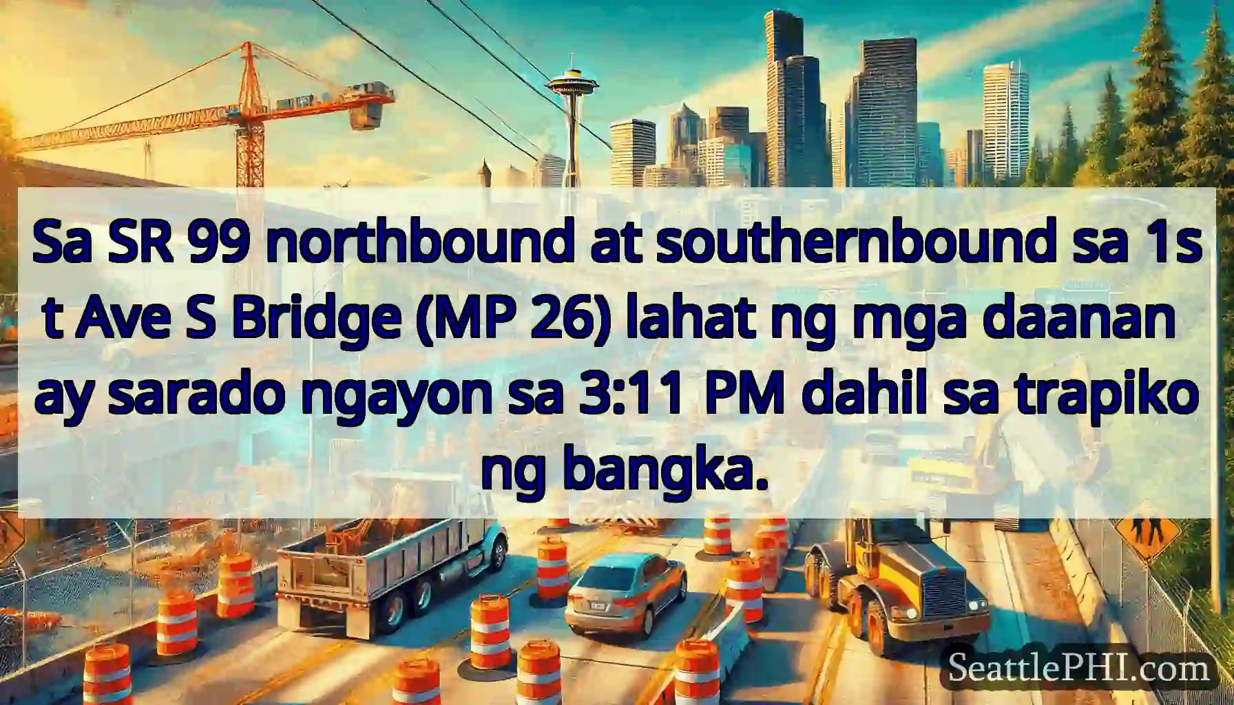 Sa SR 99 northbound at southernbound sa 1st Ave S