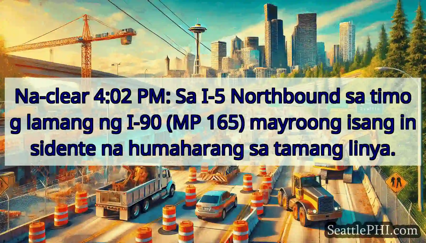 Na-clear 4:02 PM: Sa I-5 Northbound sa timog
