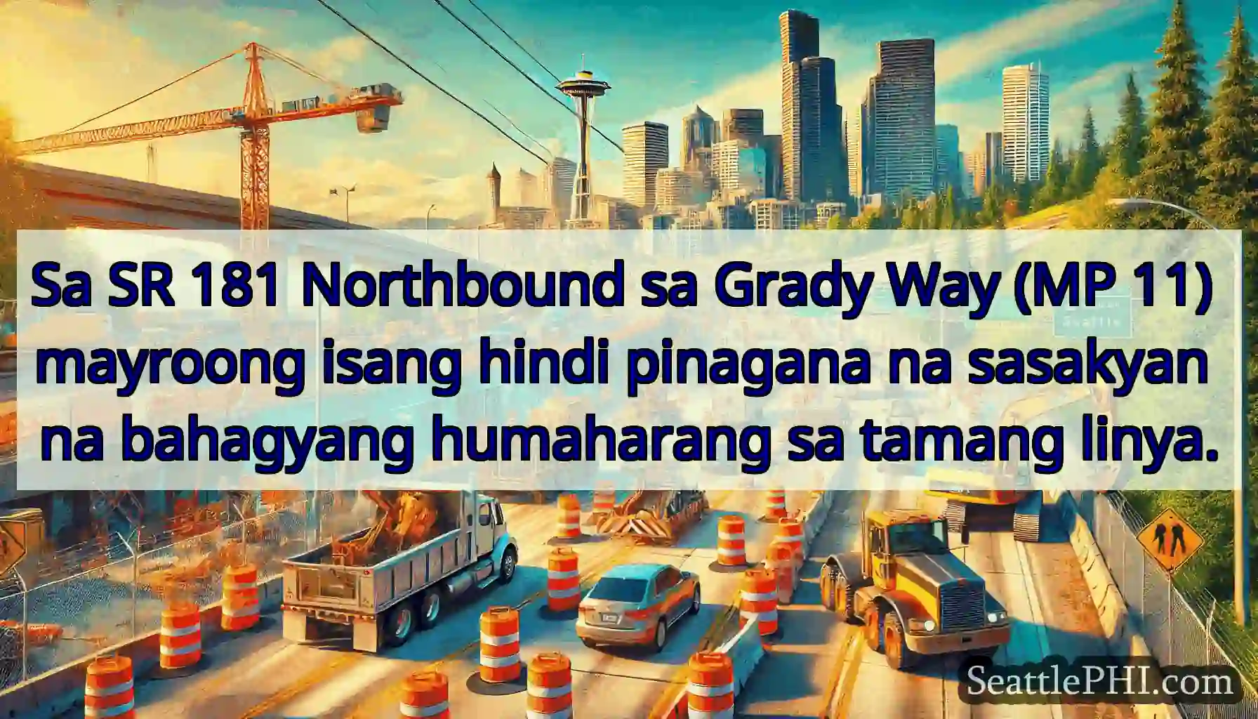 Sa SR 181 Northbound sa Grady Way (MP 11)