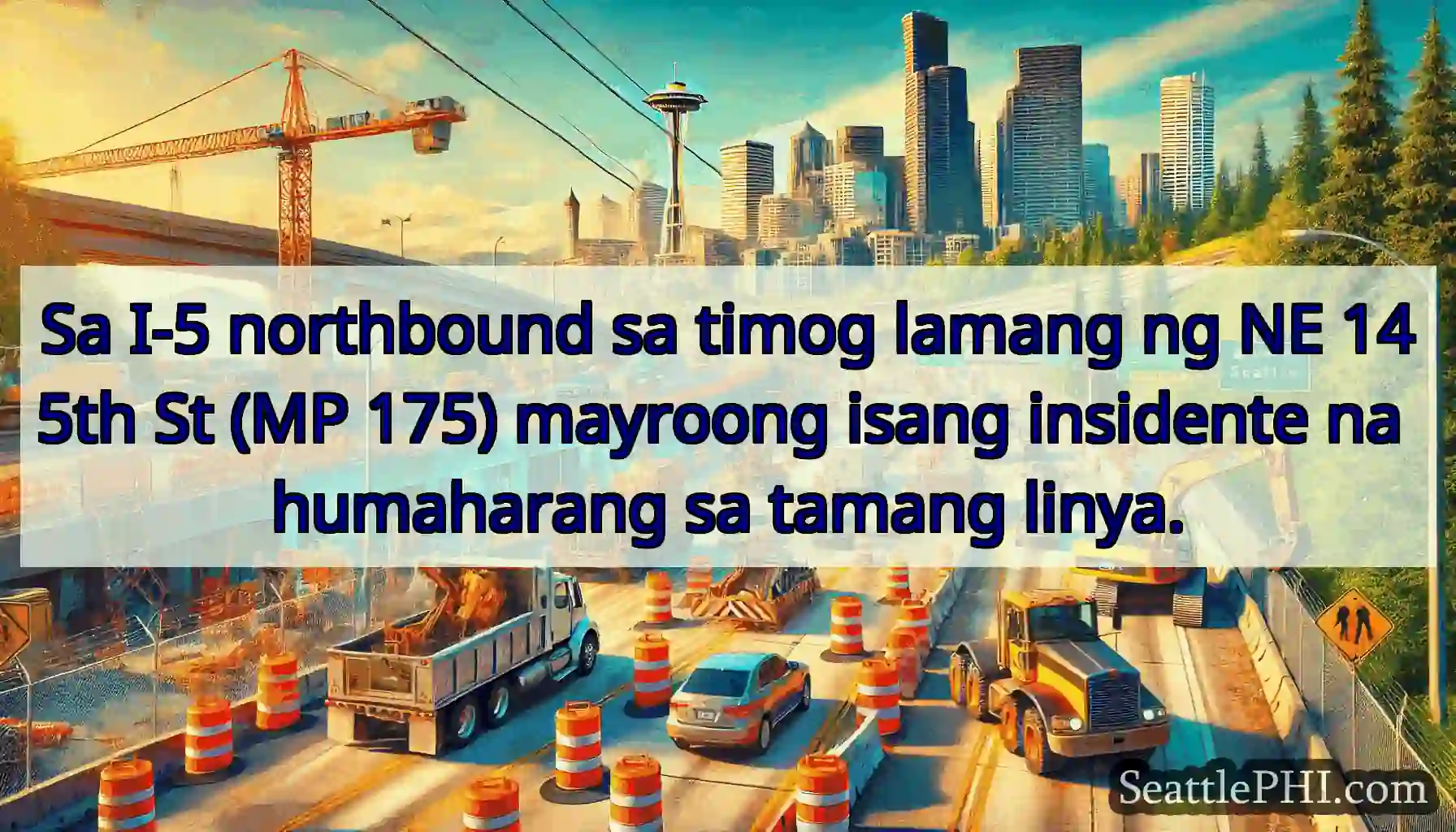 Sa I-5 northbound sa timog lamang ng NE 145th St