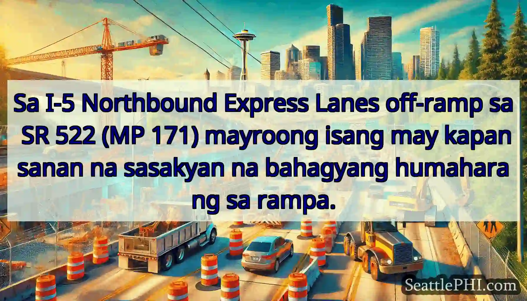 Sa I-5 Northbound Express Lanes off-ramp sa SR