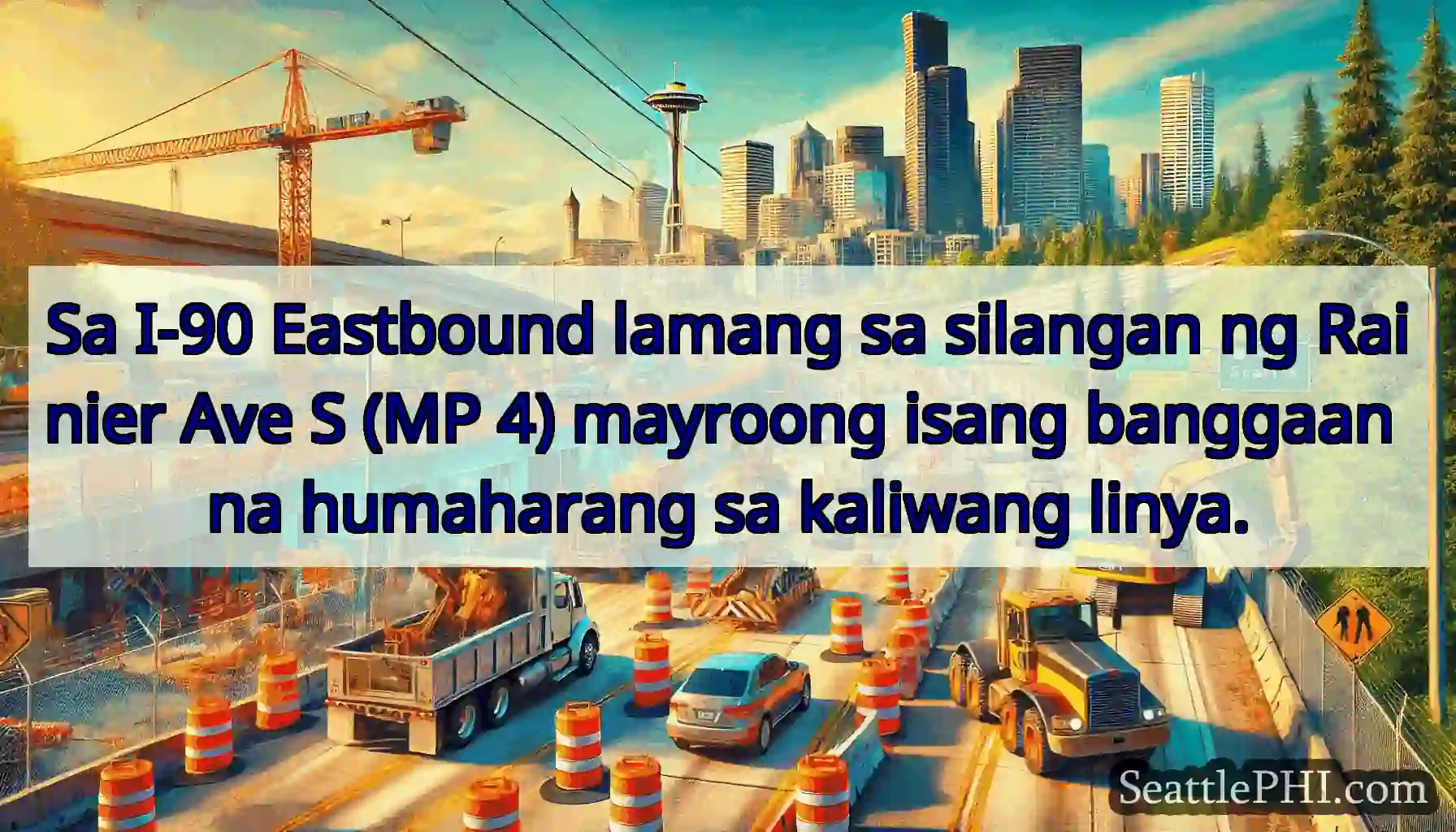 Sa I-90 Eastbound lamang sa silangan ng Rainier