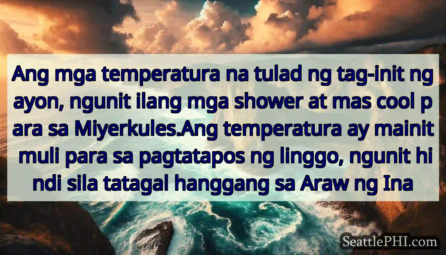 Ang mga temperatura na tulad ng tag-init ngayon,