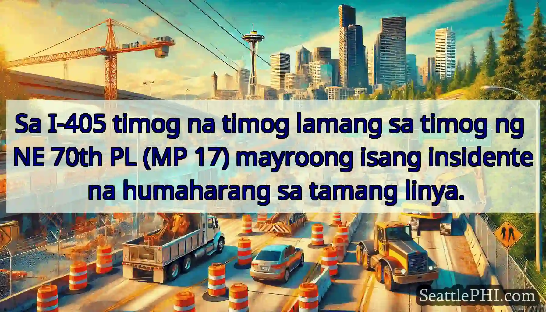 Sa I-405 timog na timog lamang sa timog ng NE
