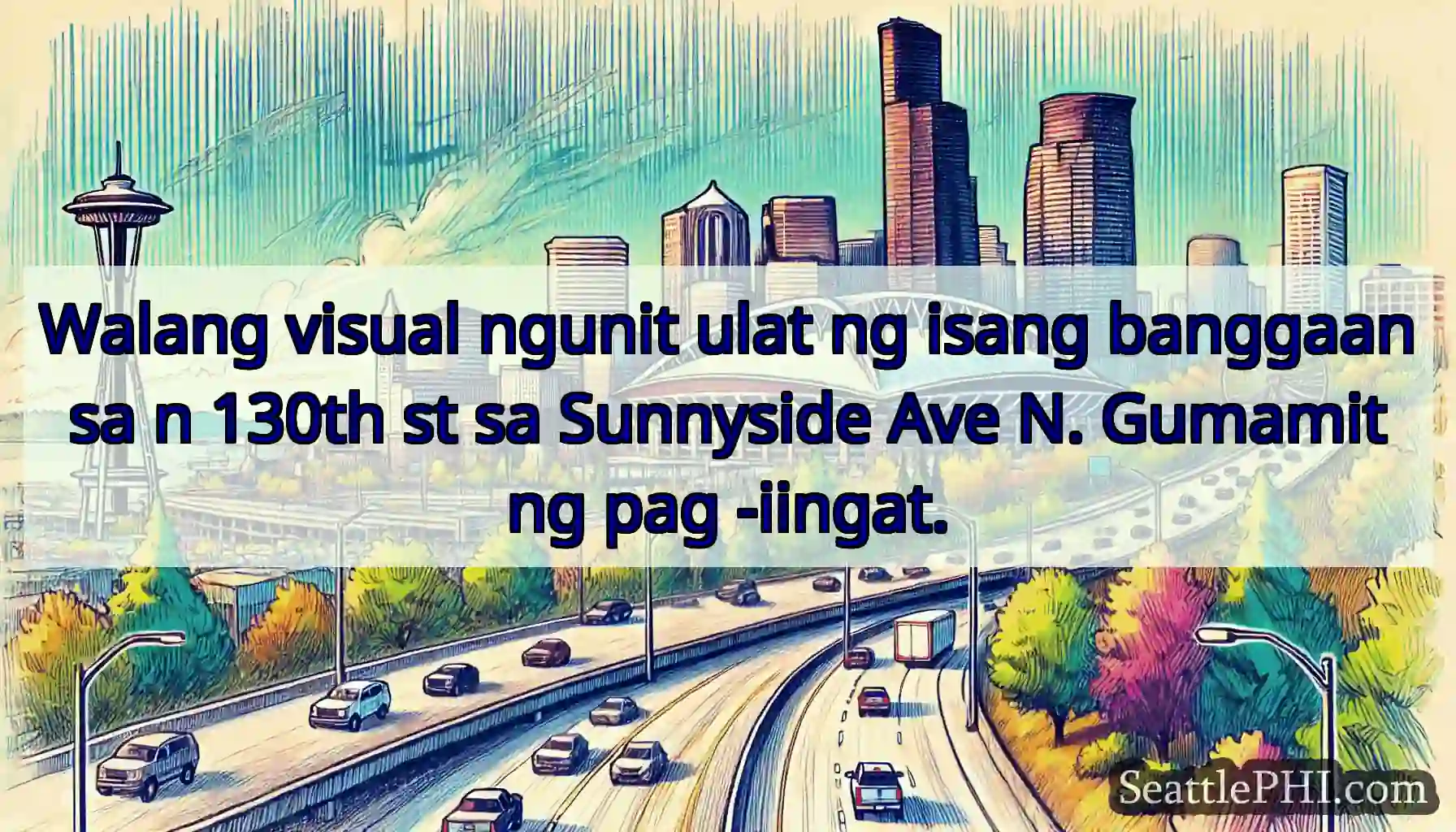 Walang visual ngunit ulat ng isang banggaan sa n