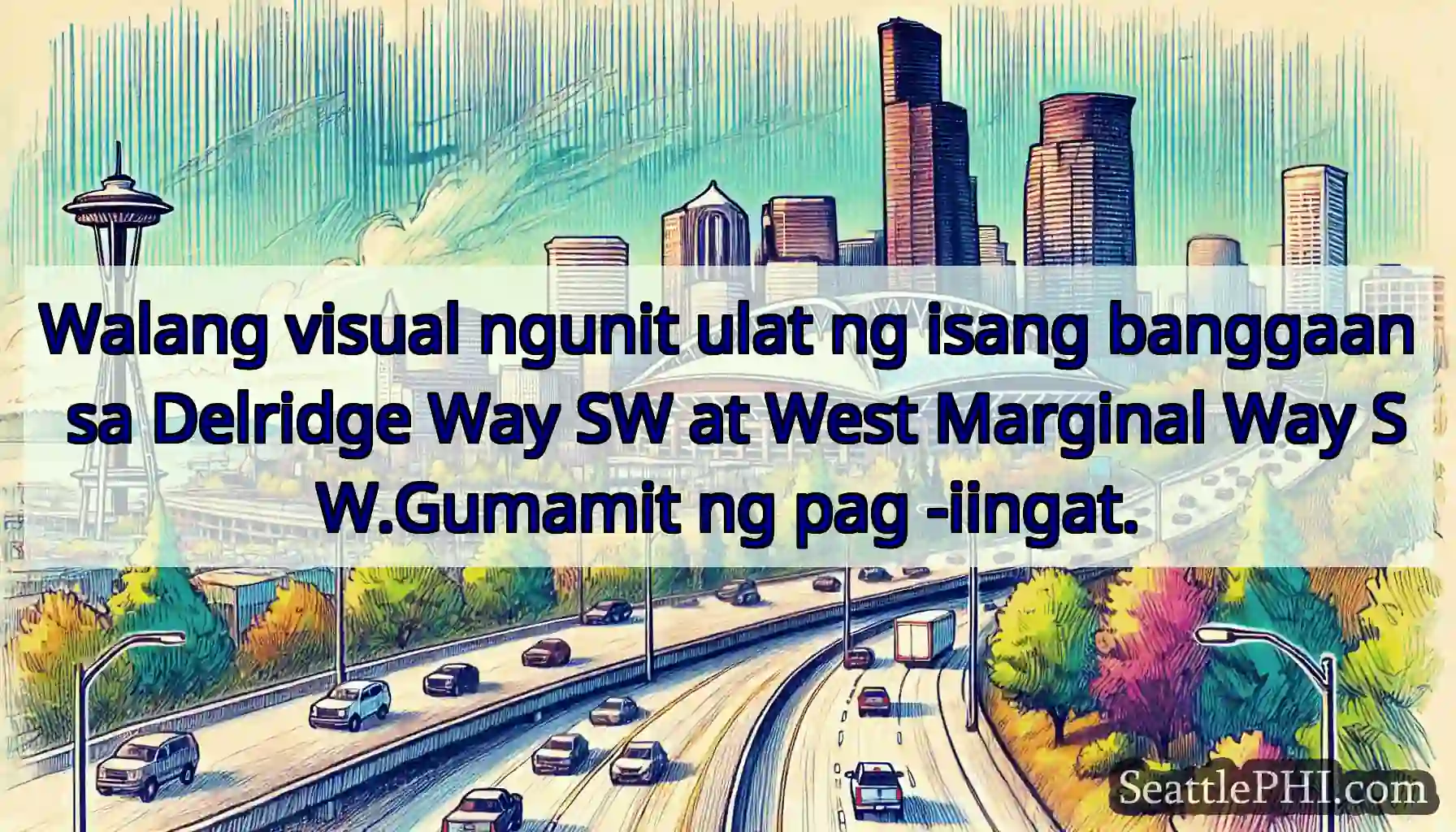 Walang visual ngunit ulat ng isang banggaan sa