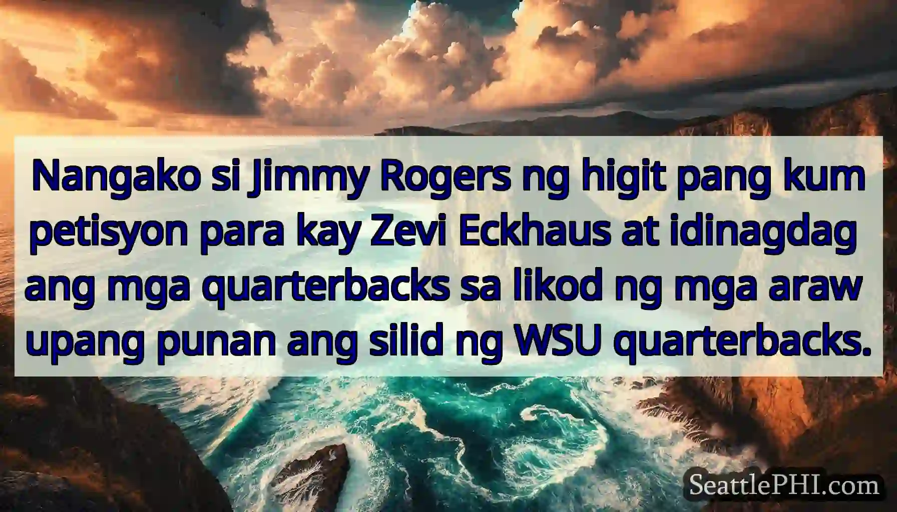 Nangako si Jimmy Rogers ng higit pang kumpetisyon
