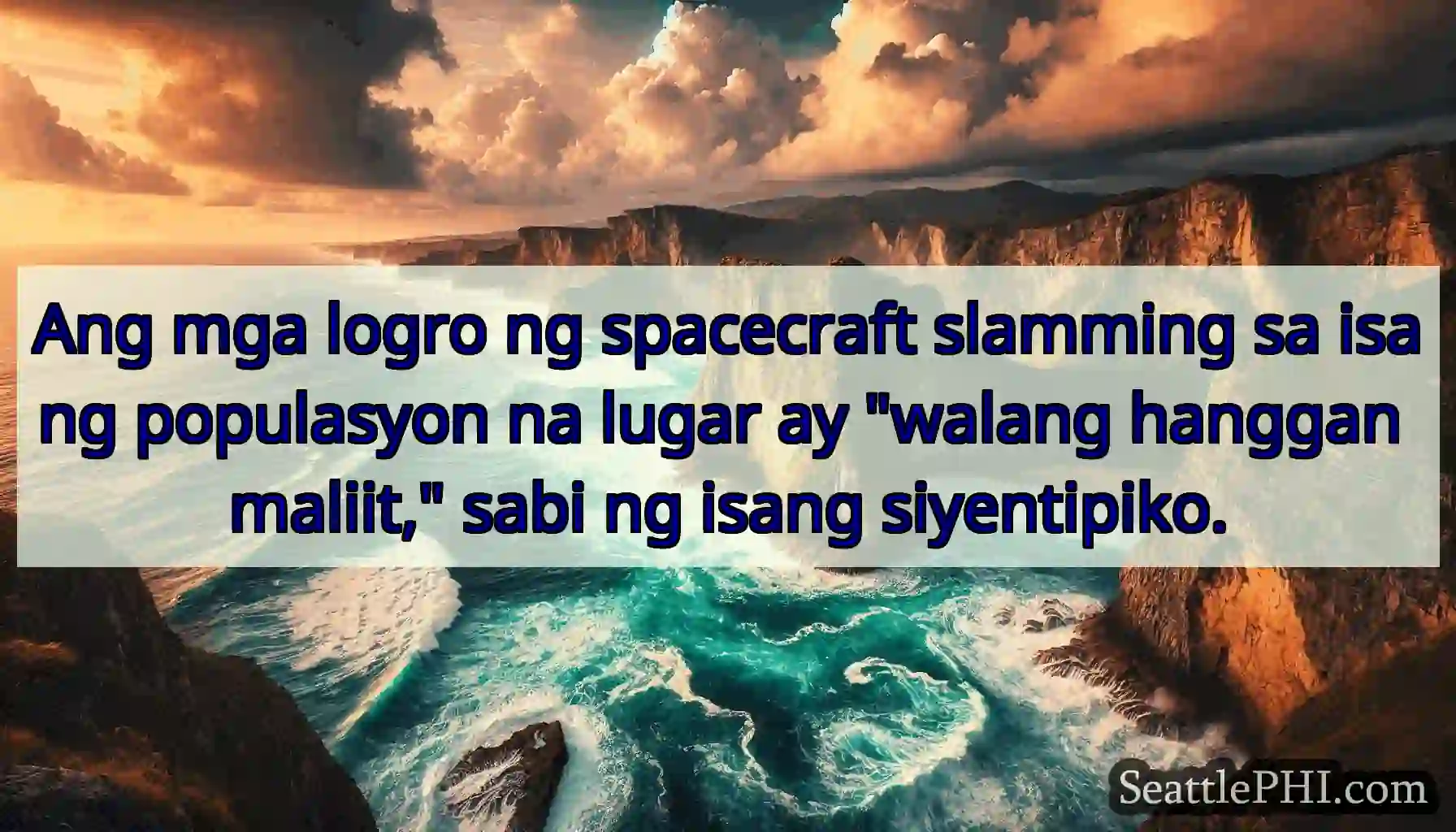 Ang mga logro ng spacecraft slamming sa isang