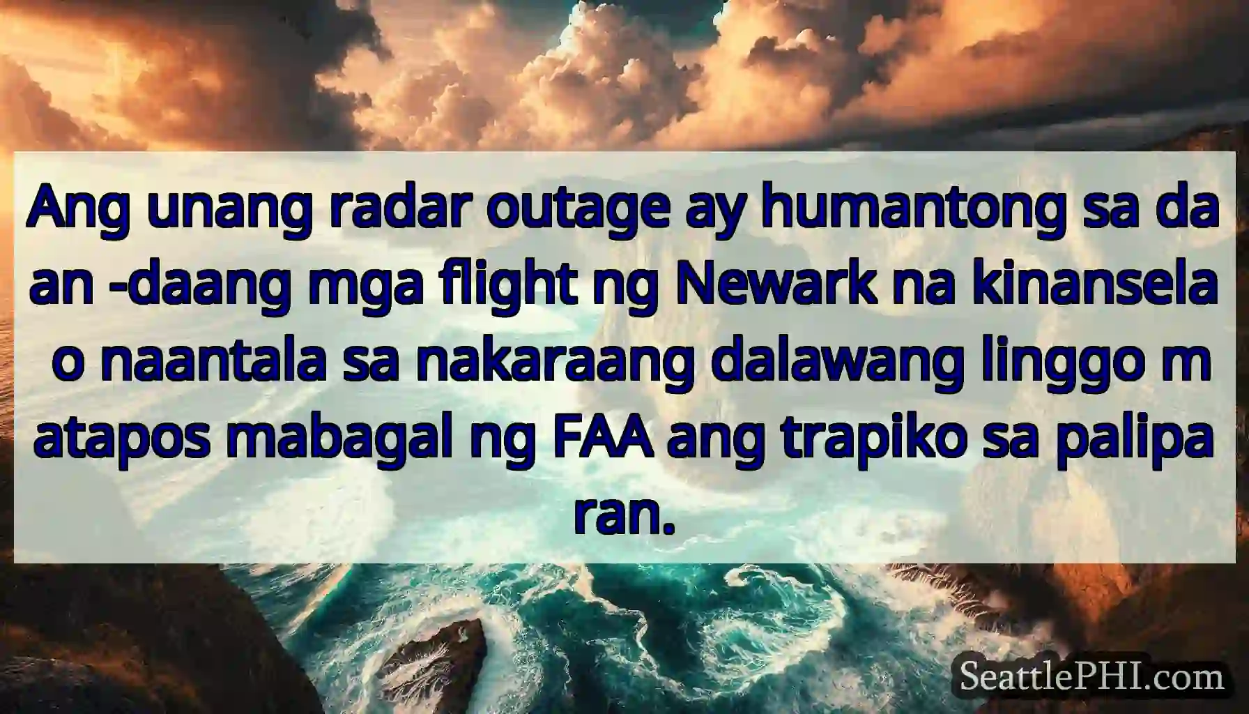 Ang unang radar outage ay humantong sa daan