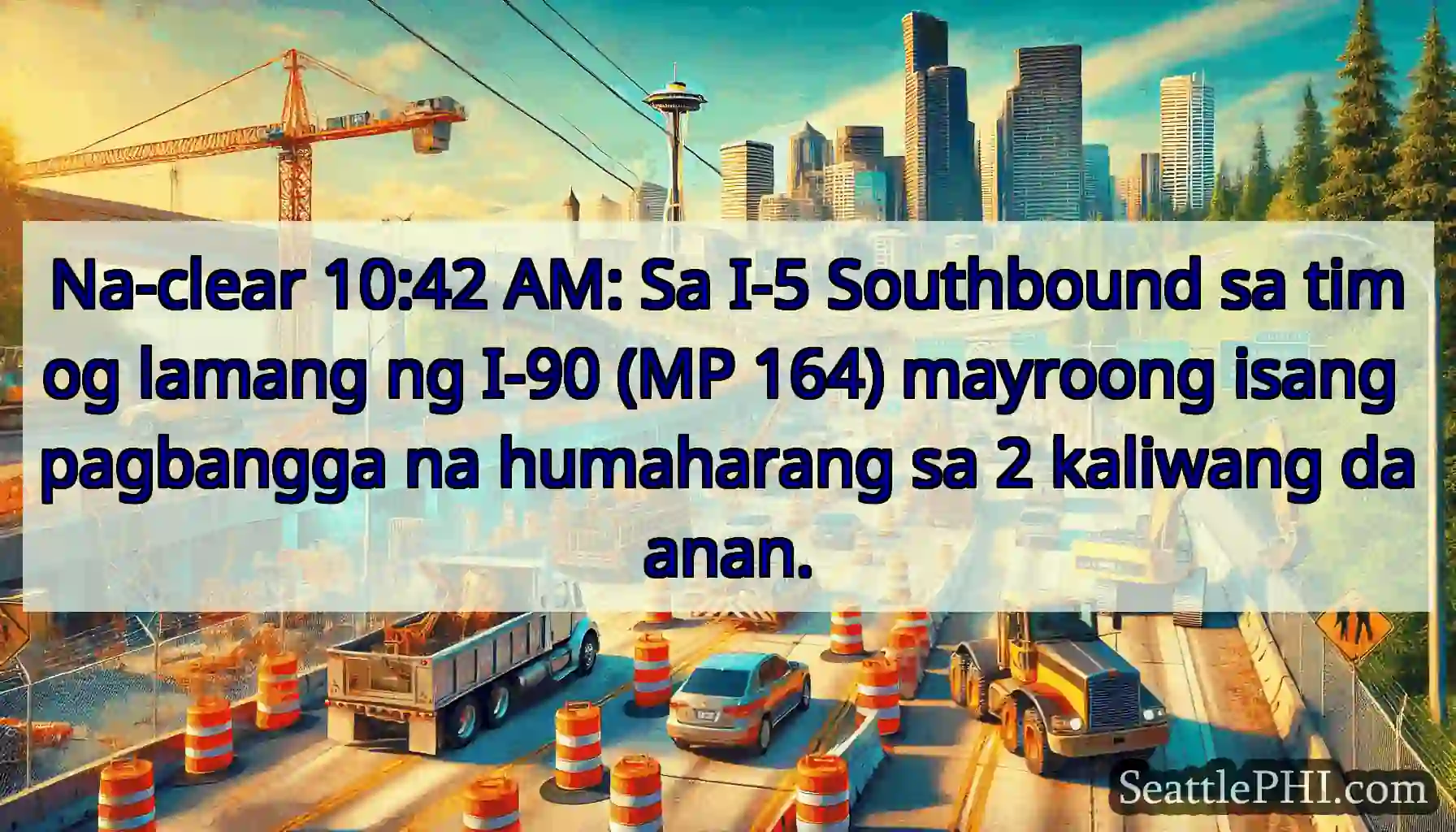 Na-clear 10:42 AM: Sa I-5 Southbound sa timog
