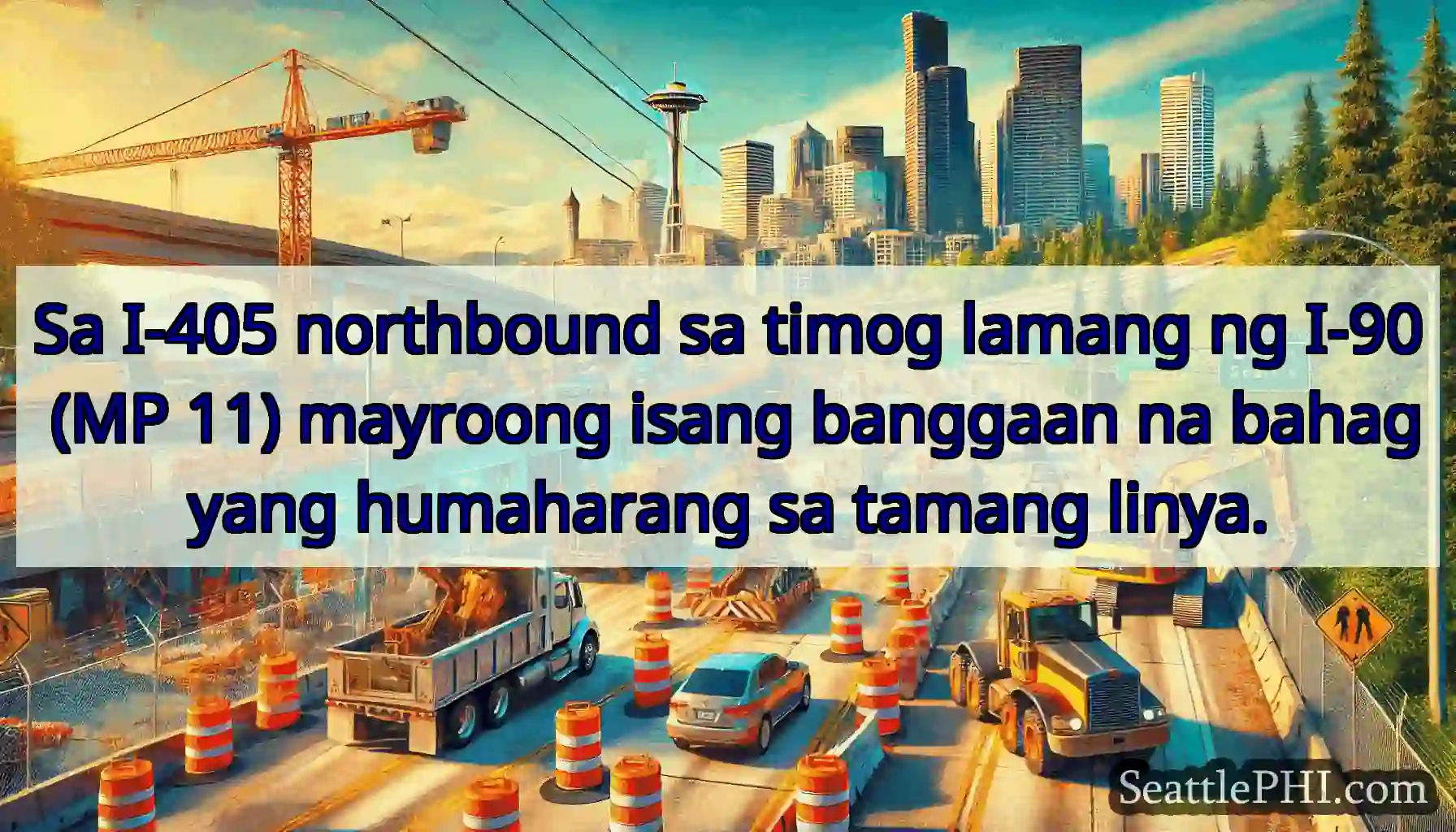Sa I-405 northbound sa timog lamang ng I-90 (MP