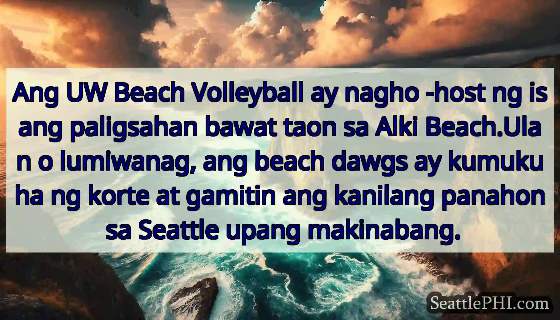 Ang UW Beach Volleyball ay nagho -host ng isang