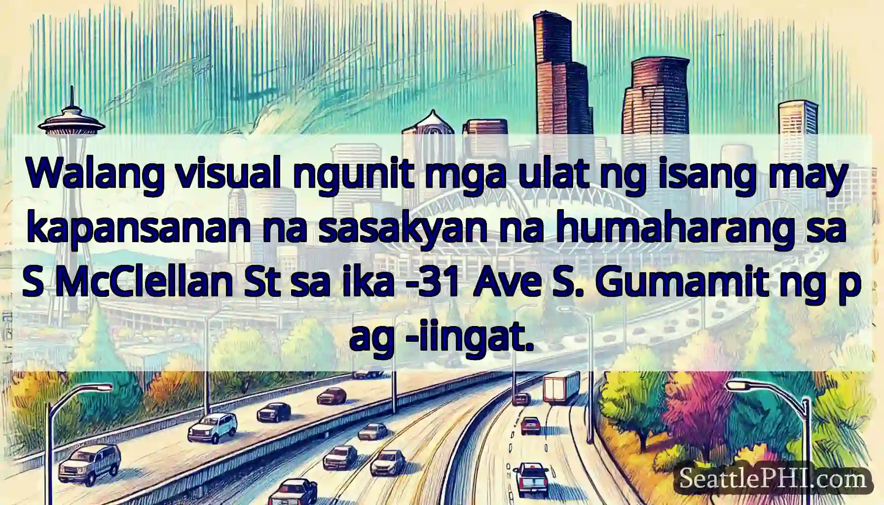 Walang visual ngunit mga ulat ng isang may