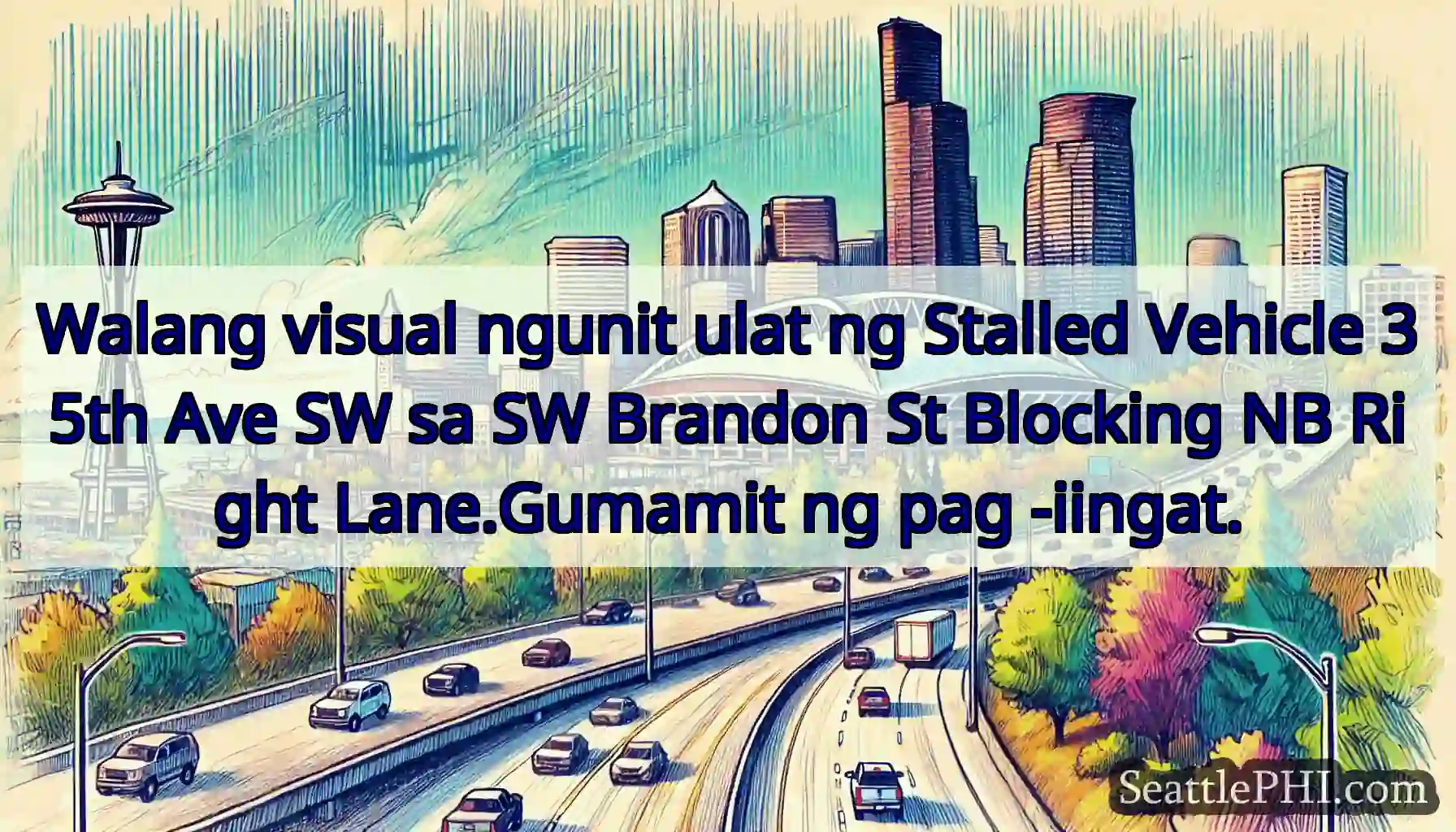 Walang visual ngunit ulat ng Stalled Vehicle 35th