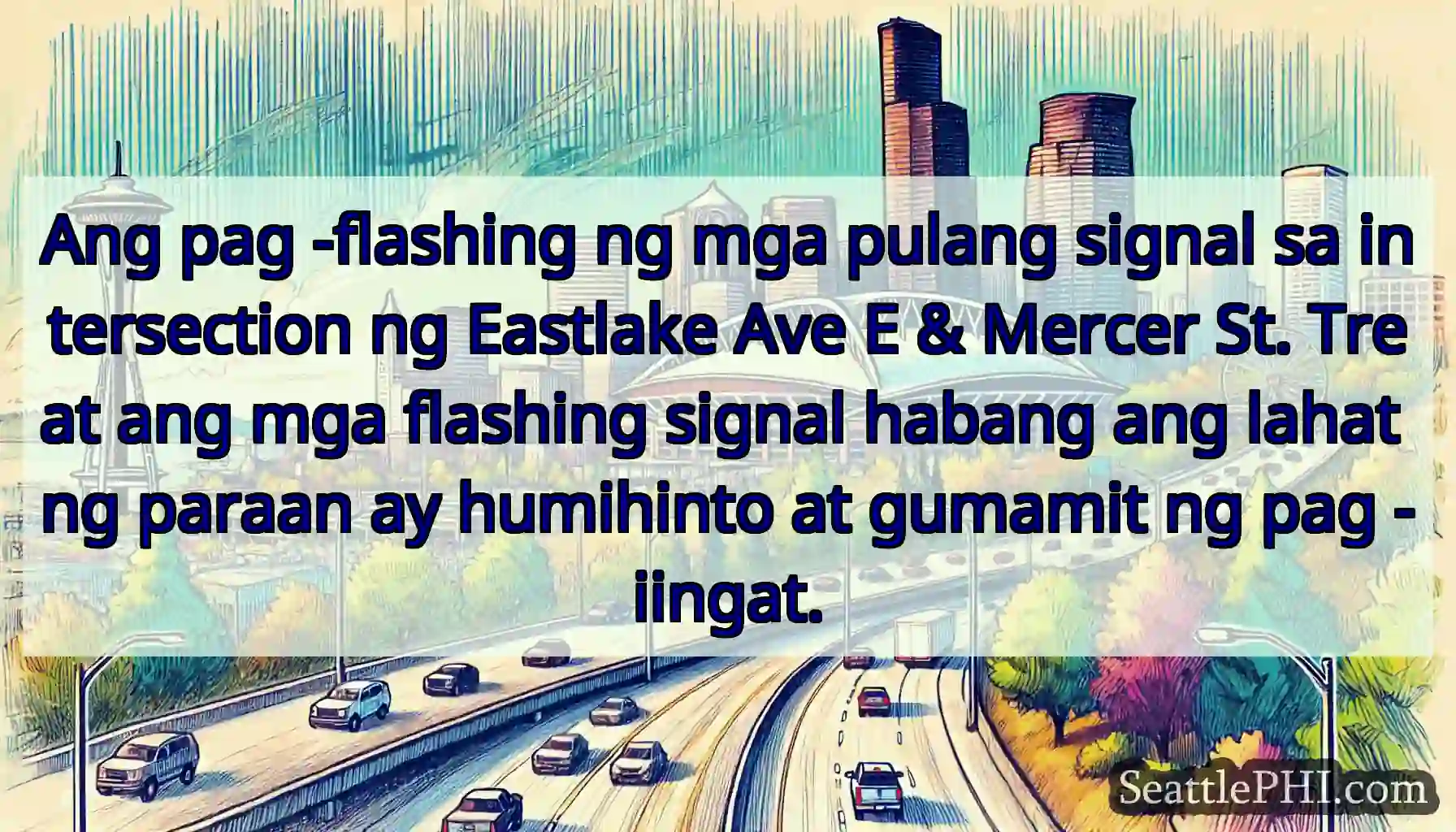 Ang pag -flashing ng mga pulang signal sa