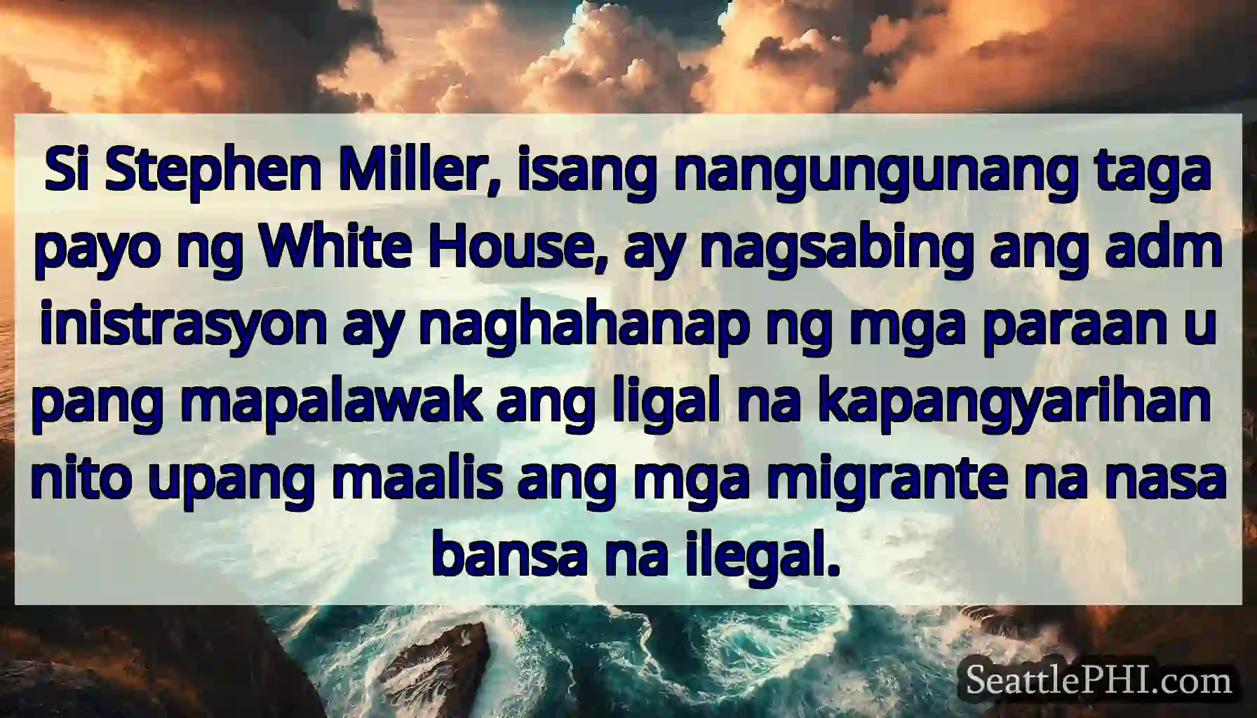 Si Stephen Miller, isang nangungunang tagapayo ng