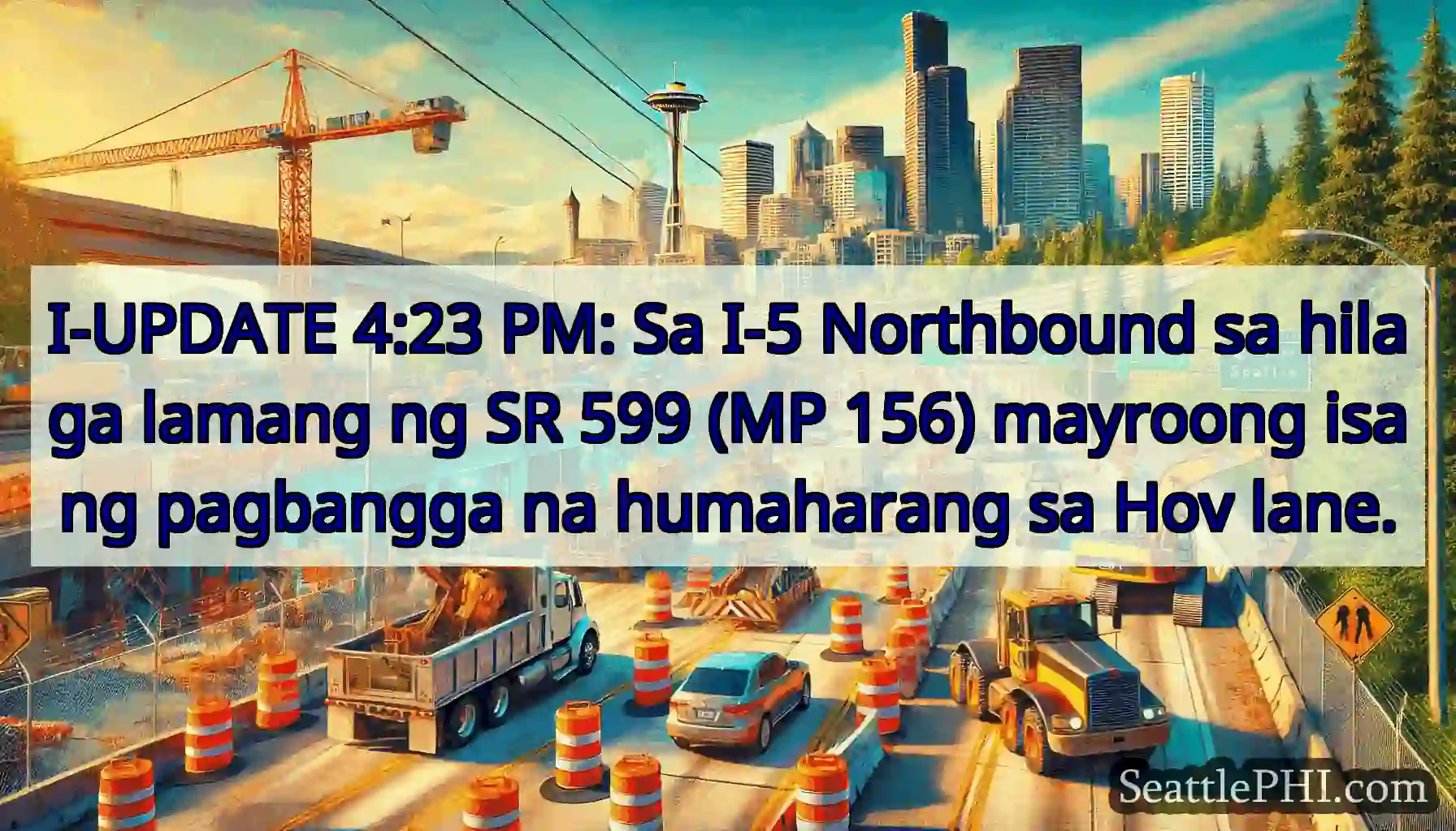 I-UPDATE 4:23 PM: Sa I-5 Northbound sa hilaga