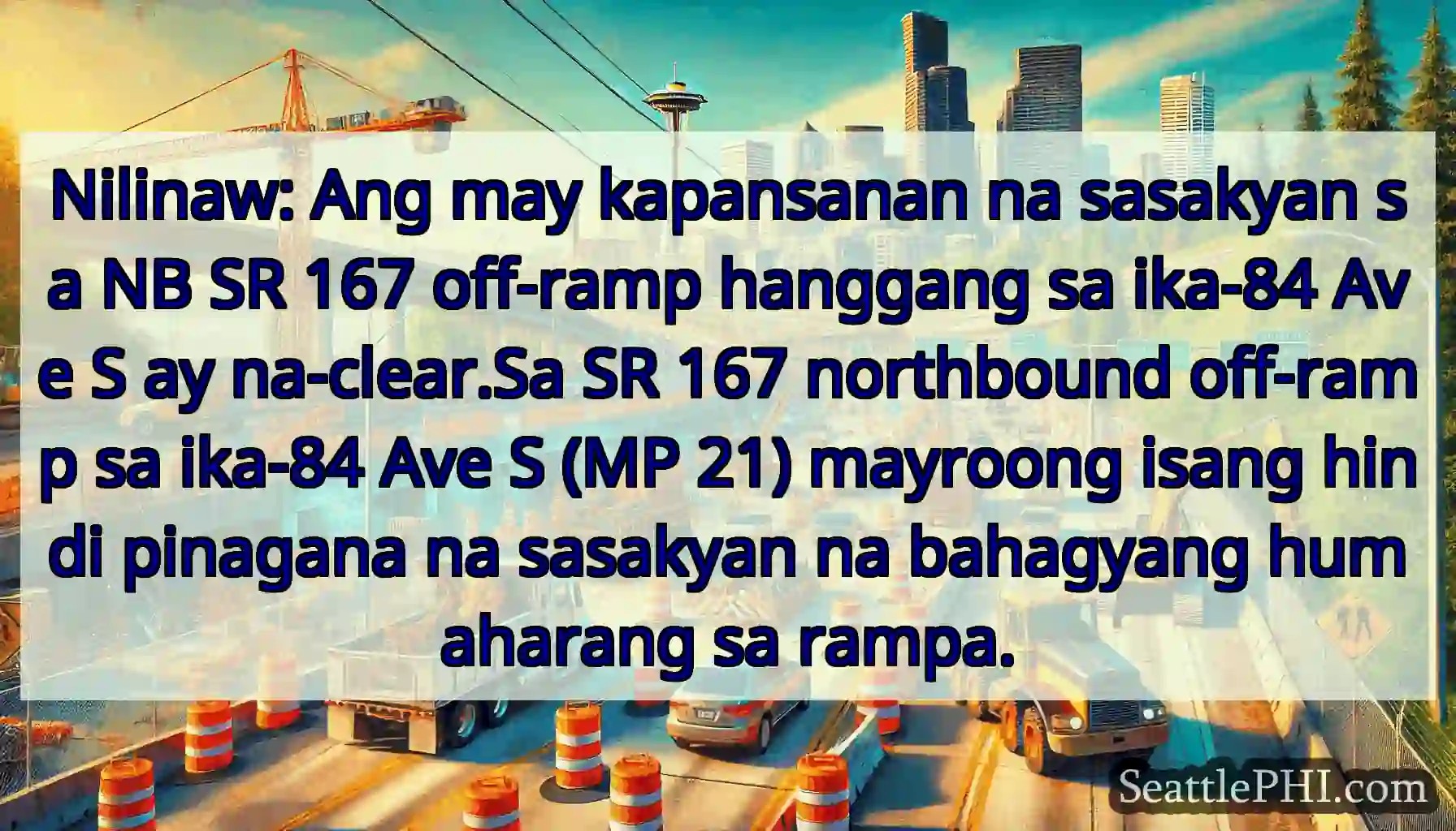 Nilinaw: Ang may kapansanan na sasakyan sa NB SR