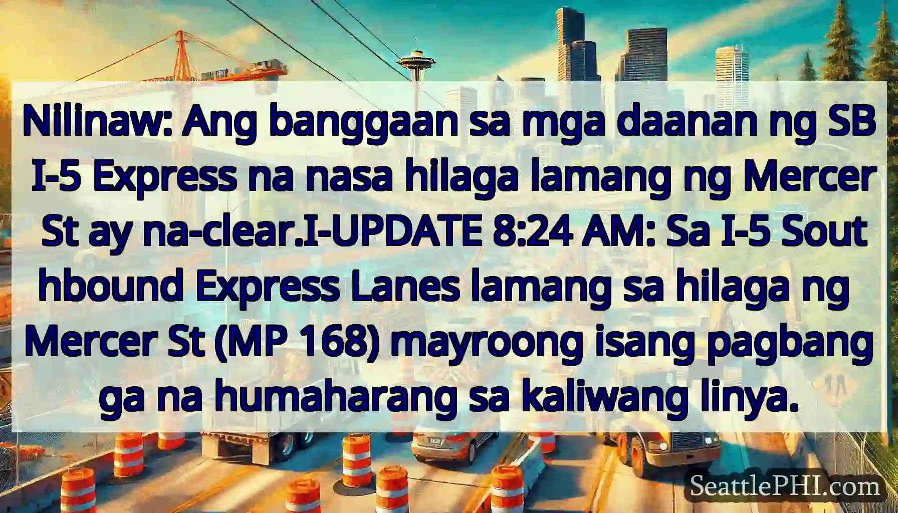 Nilinaw: Ang banggaan sa mga daanan ng SB I-5