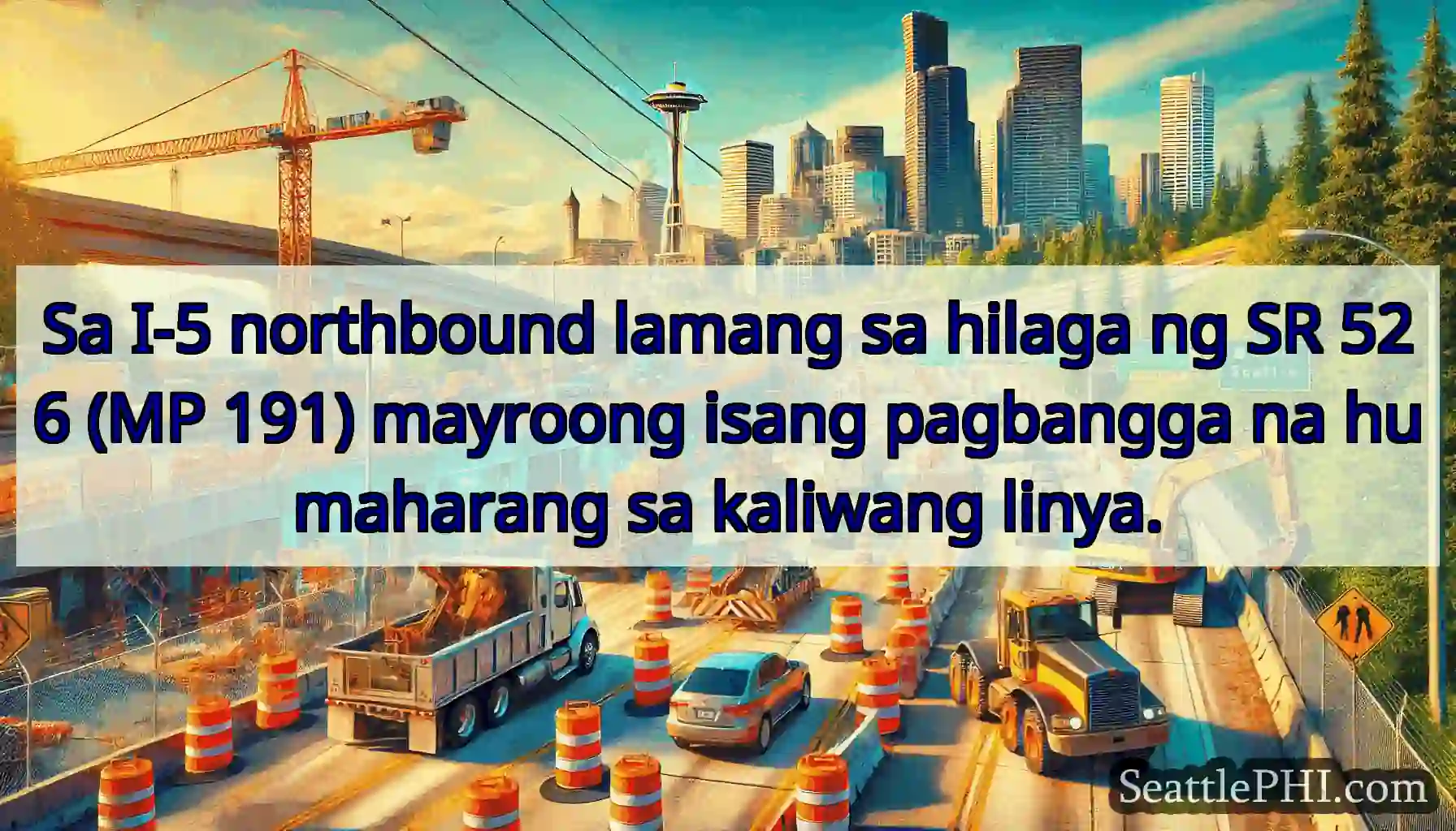 Sa I-5 northbound lamang sa hilaga ng SR 526 (MP