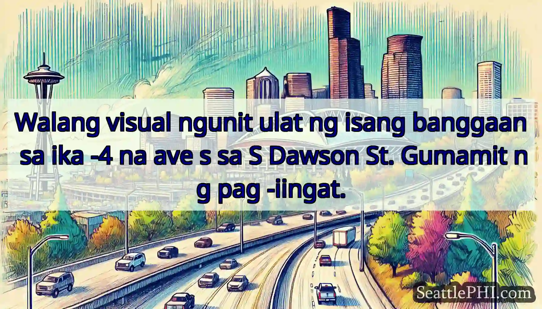 Walang visual ngunit ulat ng isang banggaan sa
