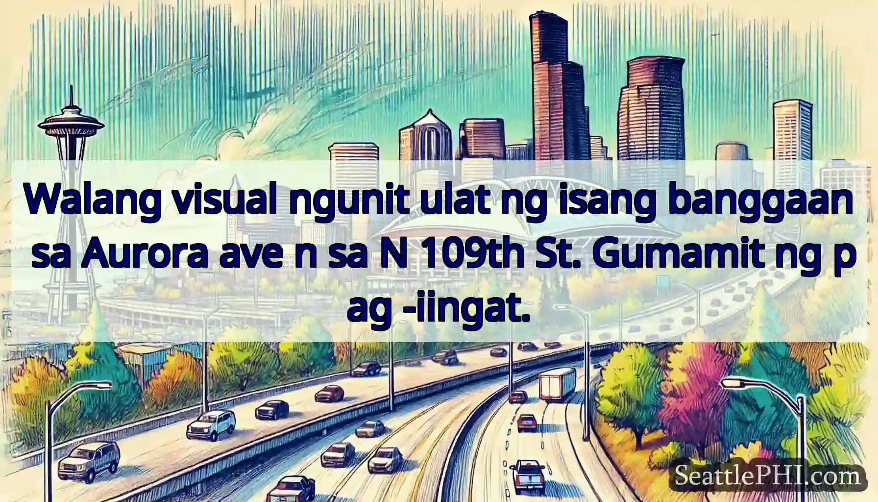 Walang visual ngunit ulat ng isang banggaan sa