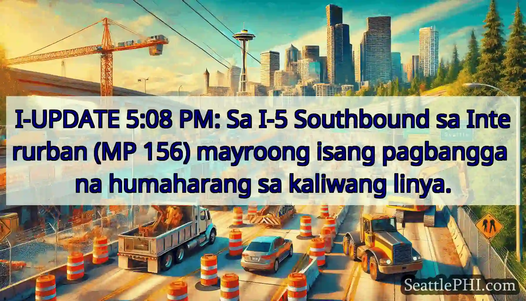 I-UPDATE 5:08 PM: Sa I-5 Southbound sa Interurban