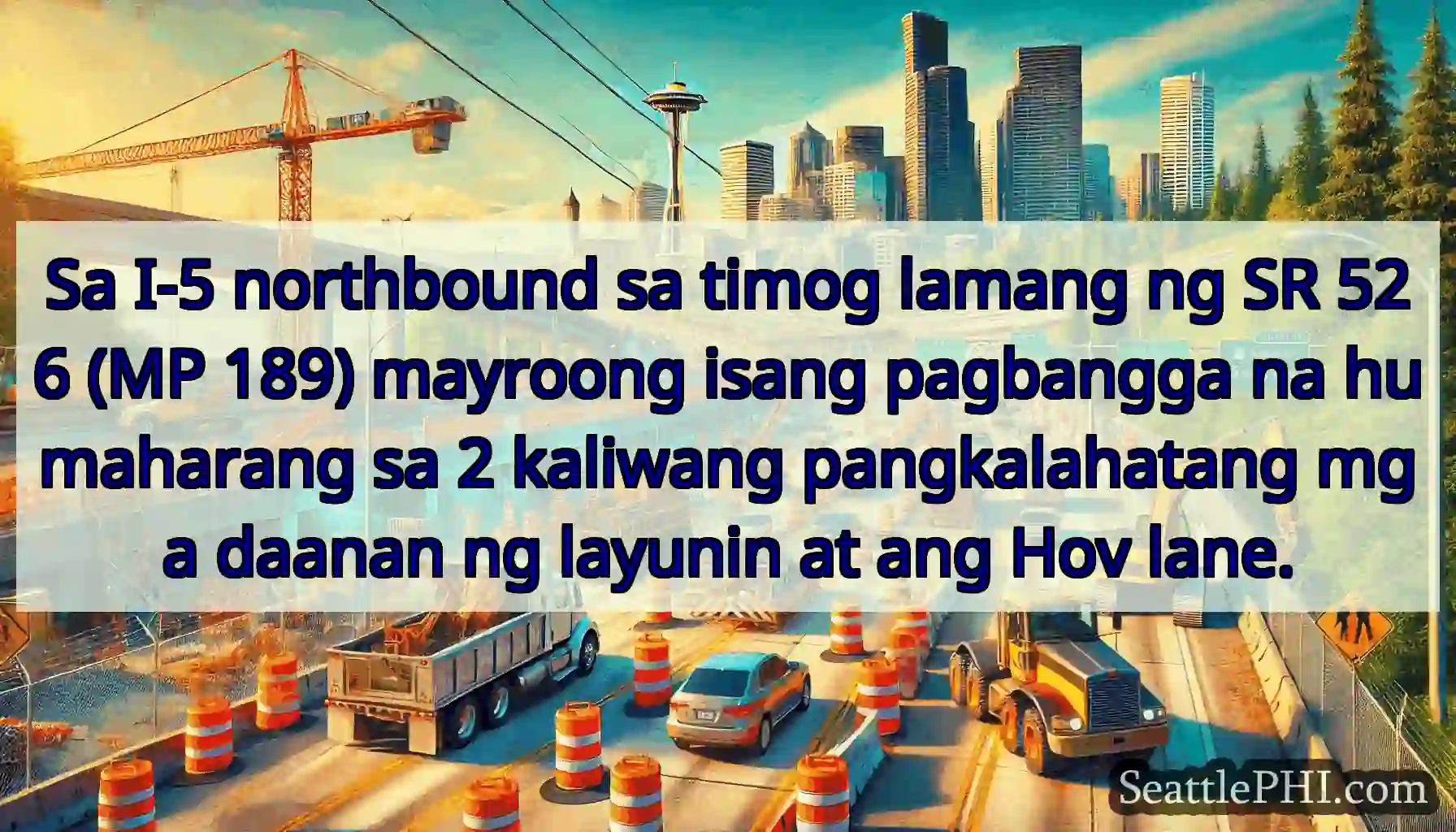 Sa I-5 northbound sa timog lamang ng SR 526 (MP