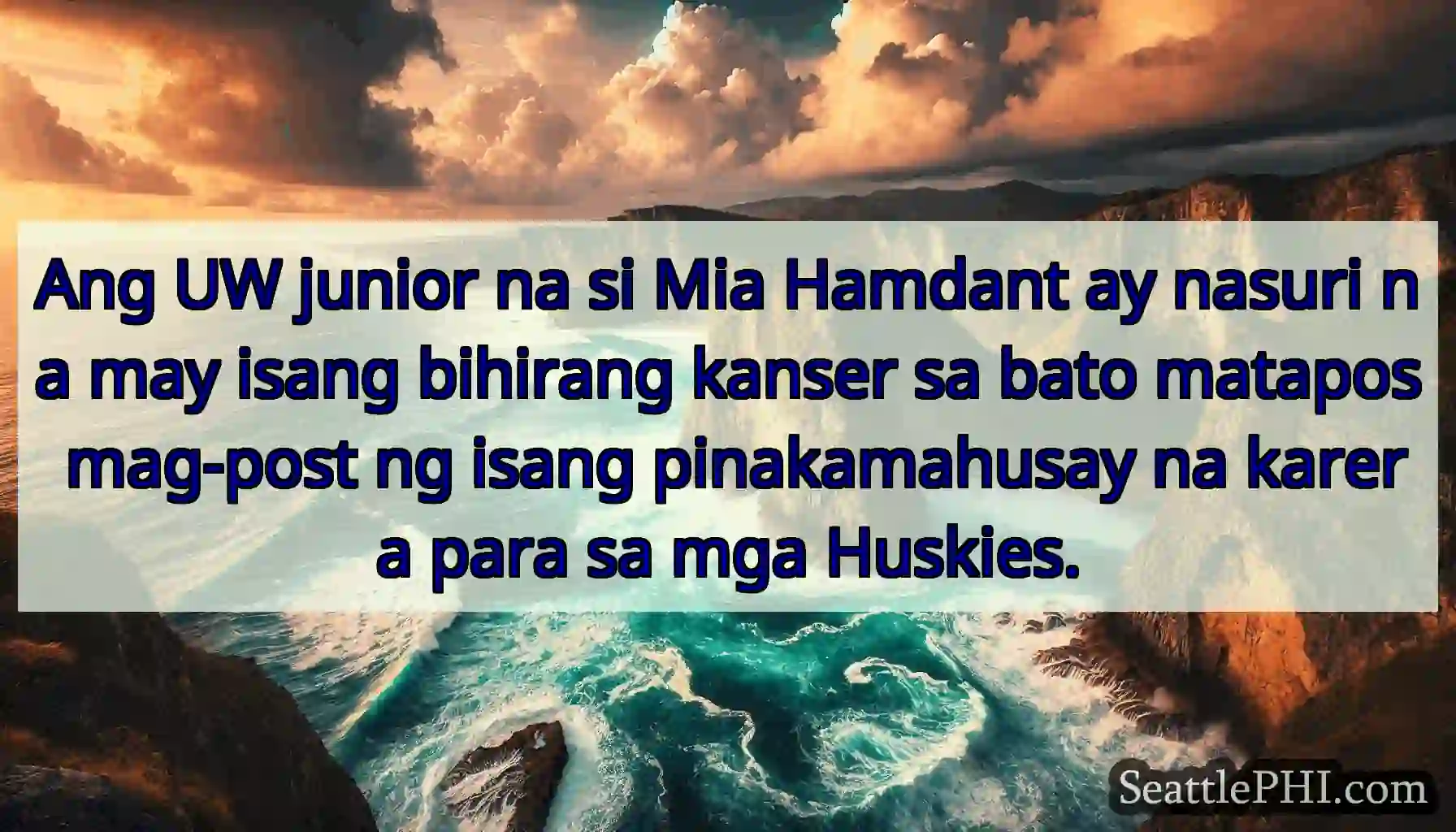 Ang UW junior na si Mia Hamdant ay nasuri na may