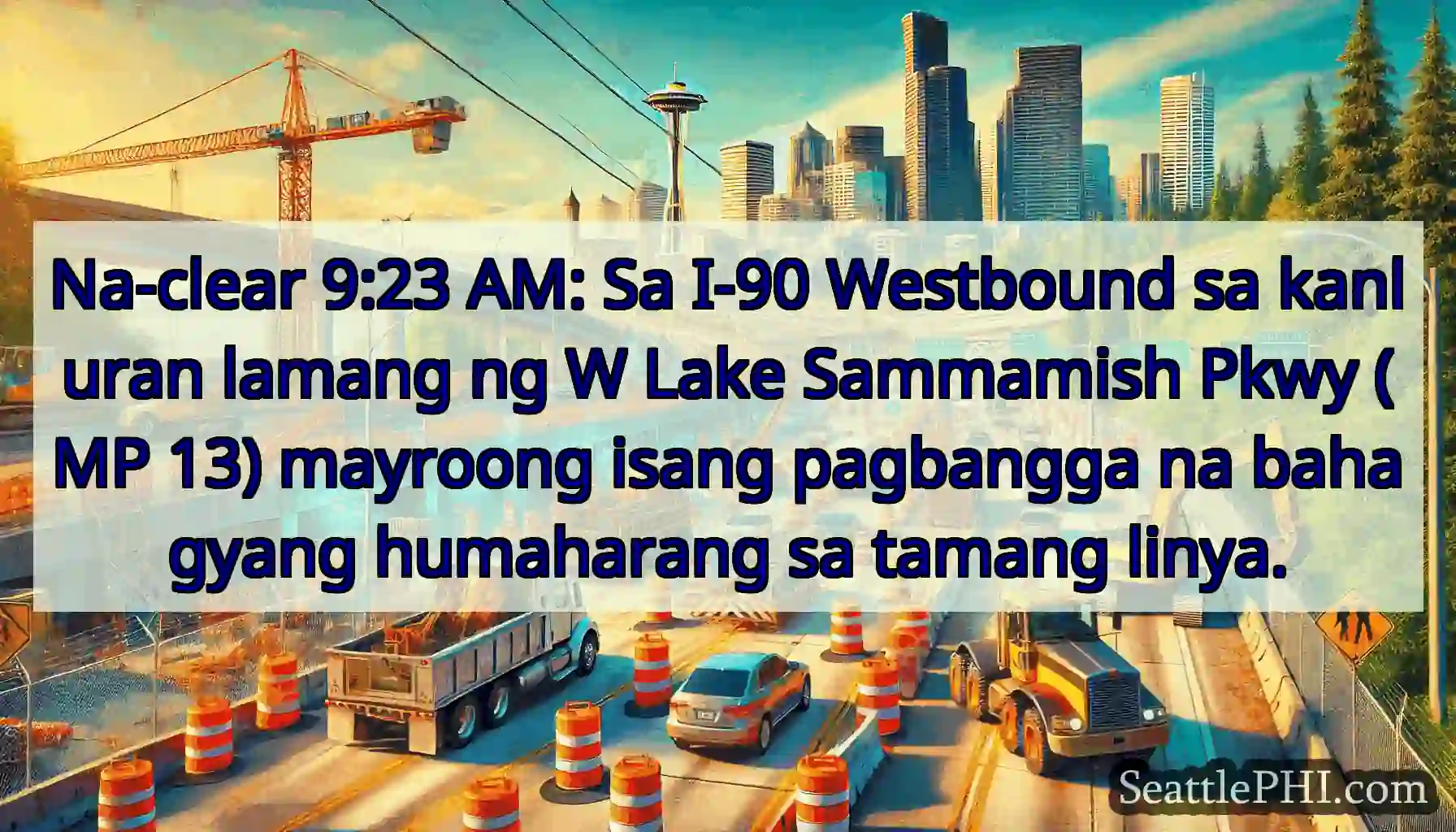 Na-clear 9:23 AM: Sa I-90 Westbound sa kanluran