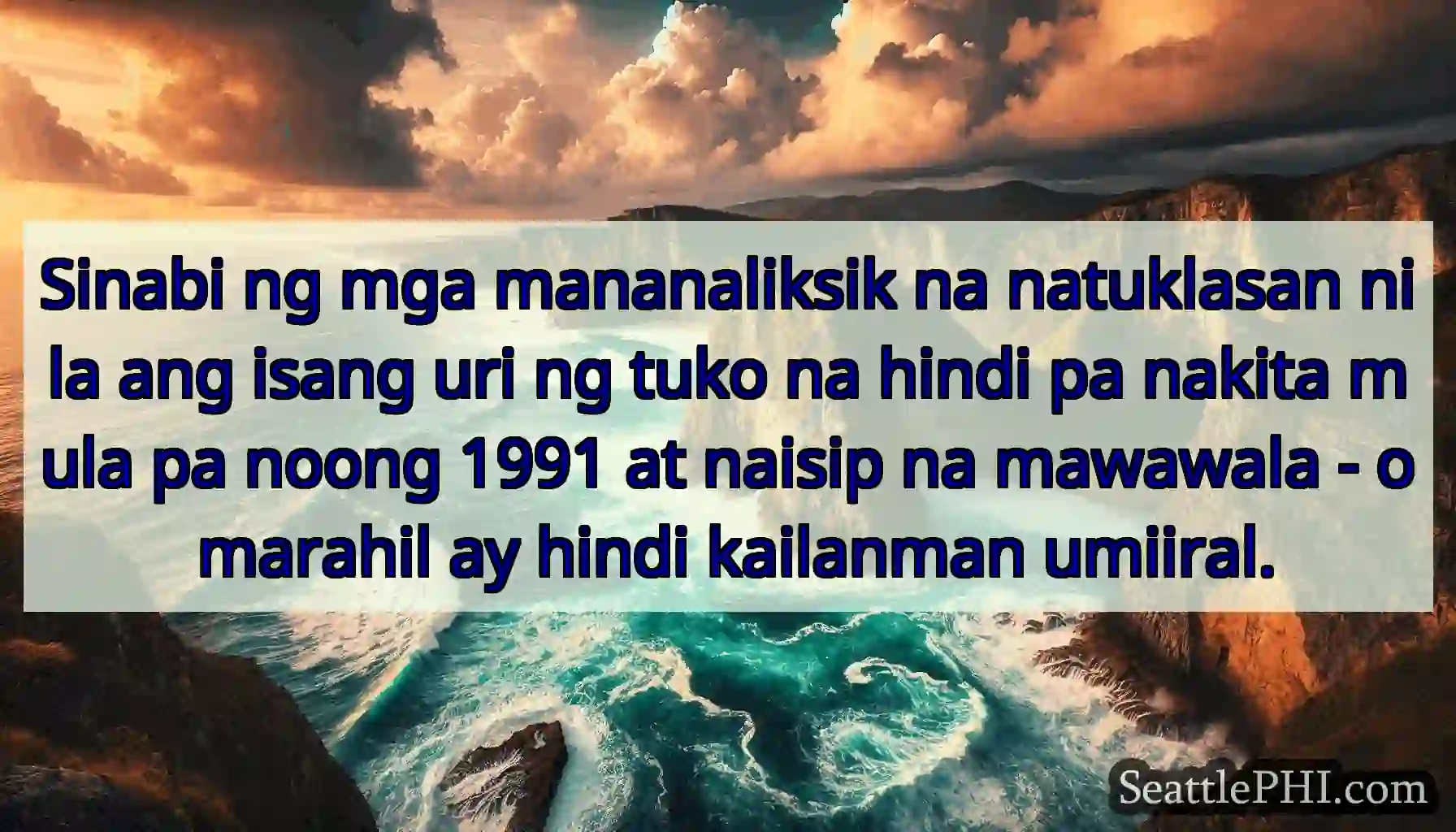 Sinabi ng mga mananaliksik na natuklasan nila ang