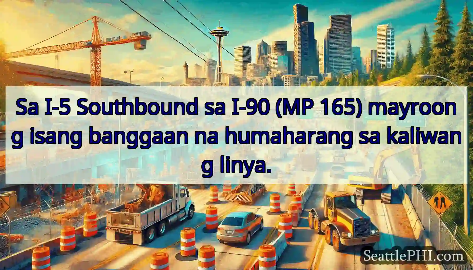 Sa I-5 Southbound sa I-90 (MP 165) mayroong isang
