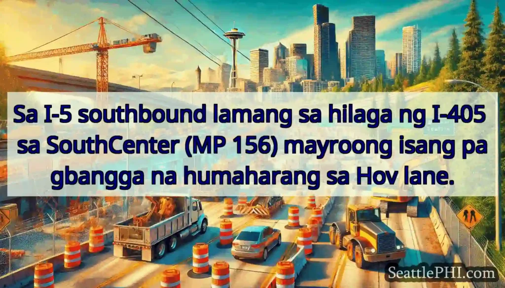 Sa I-5 southbound lamang sa hilaga ng I-405 sa