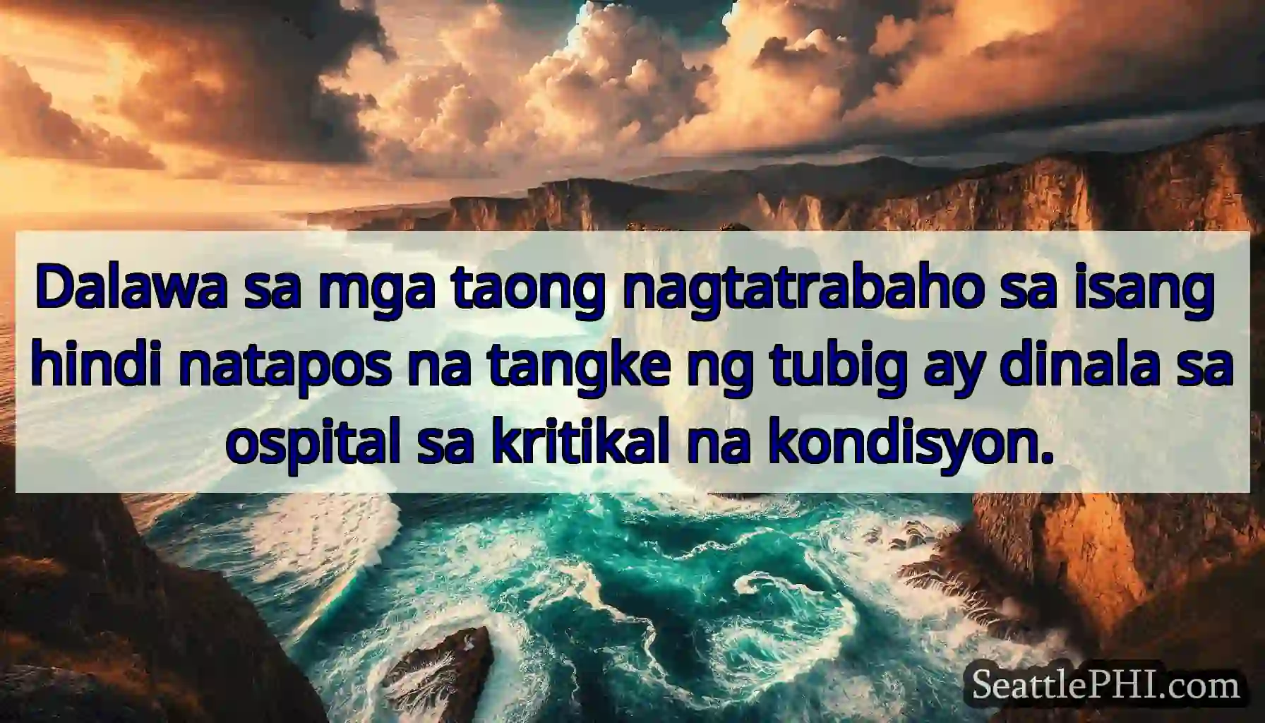 Dalawa sa mga taong nagtatrabaho sa isang hindi