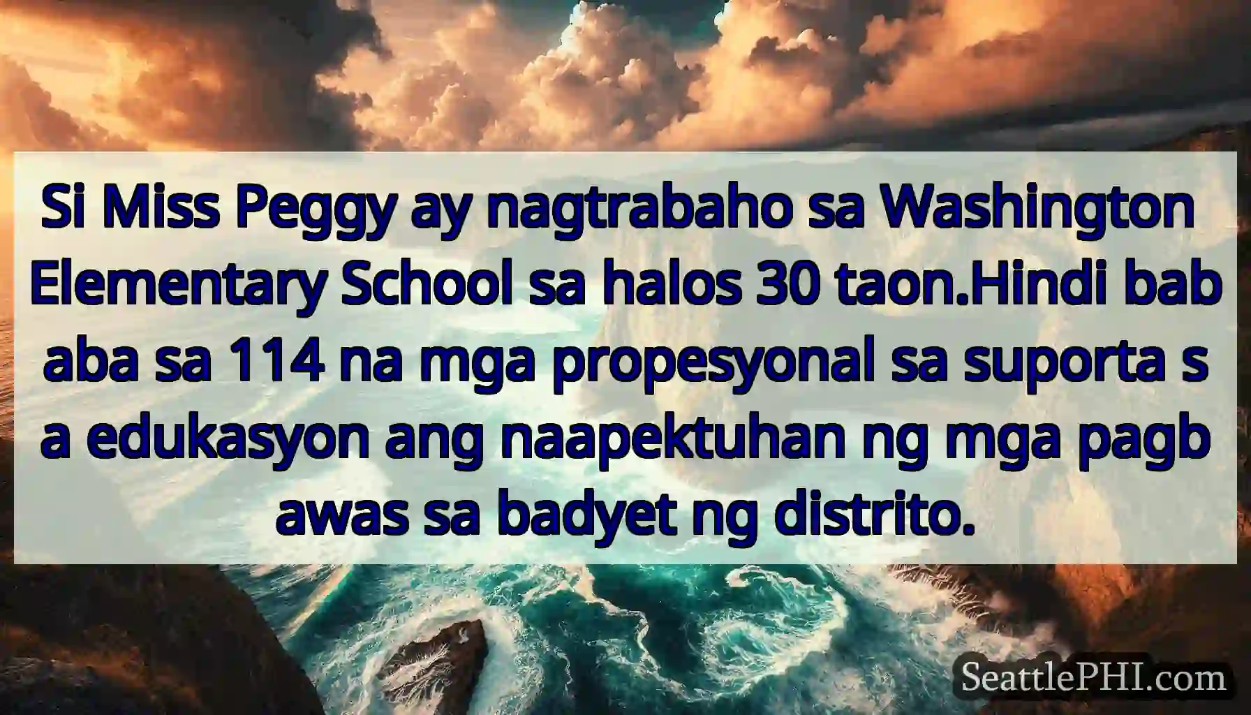 Si Miss Peggy ay nagtrabaho sa Washington