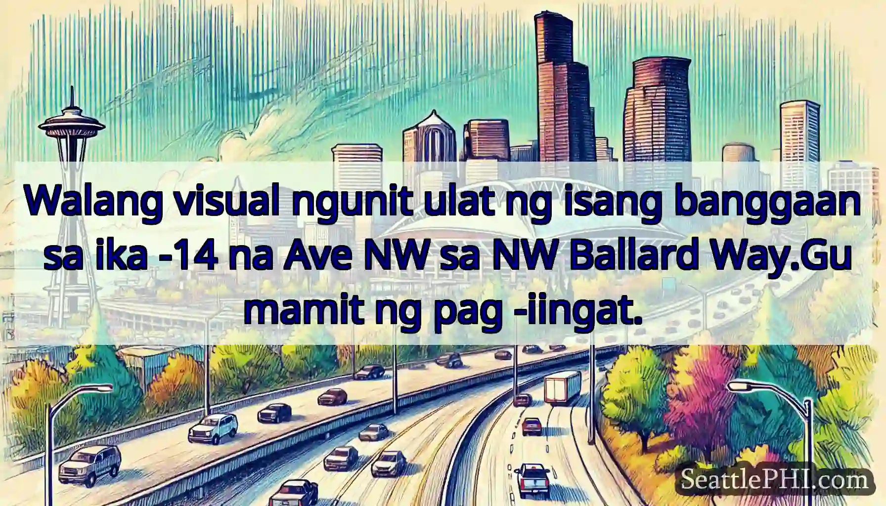 Walang visual ngunit ulat ng isang banggaan sa