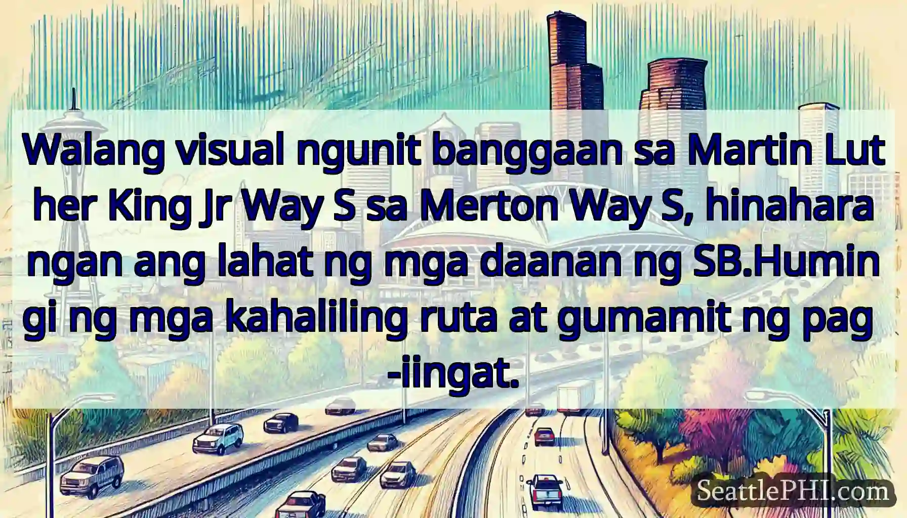 Walang visual ngunit banggaan sa Martin Luther