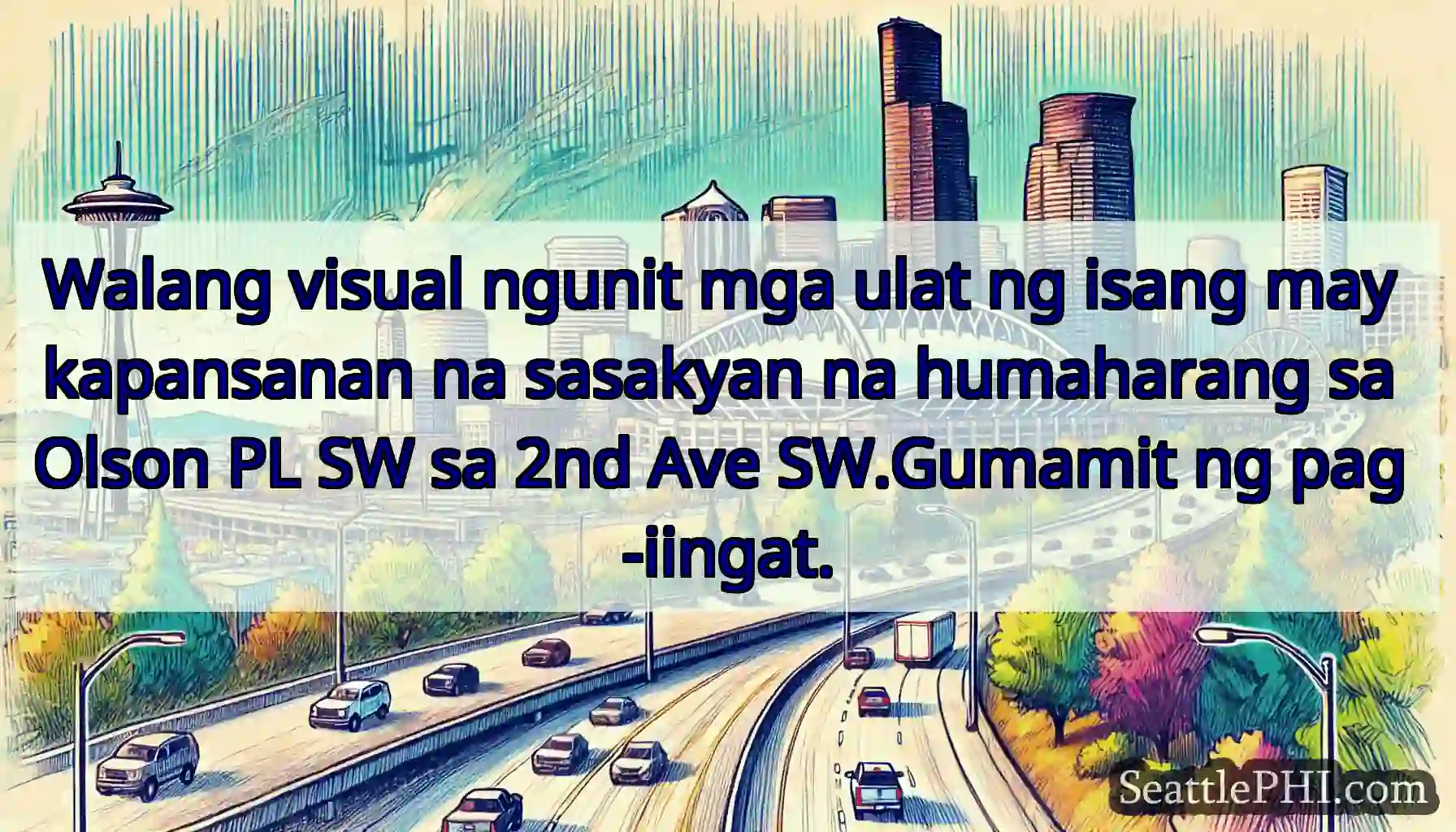 Walang visual ngunit mga ulat ng isang may