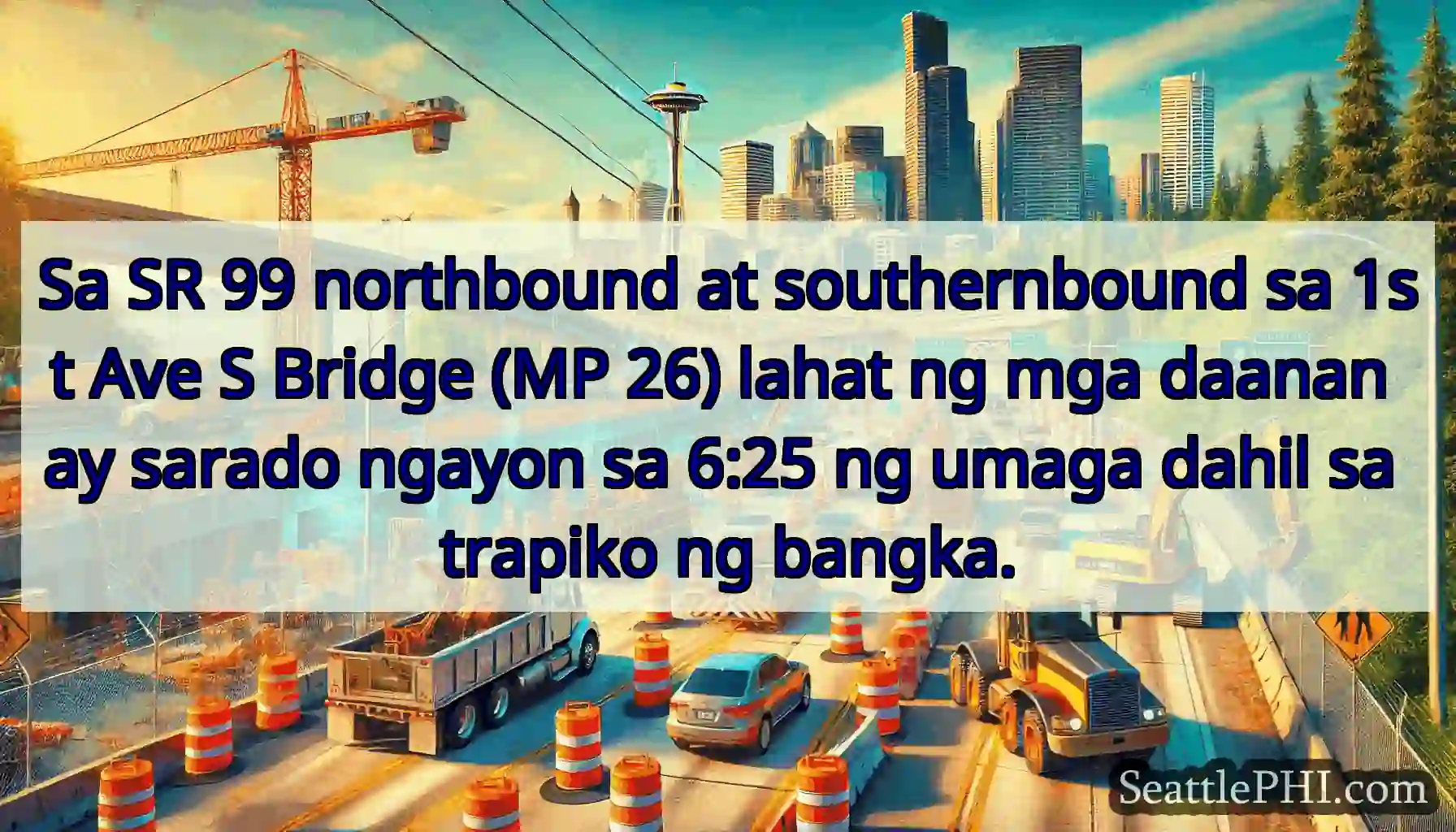 Sa SR 99 northbound at southernbound sa 1st Ave S